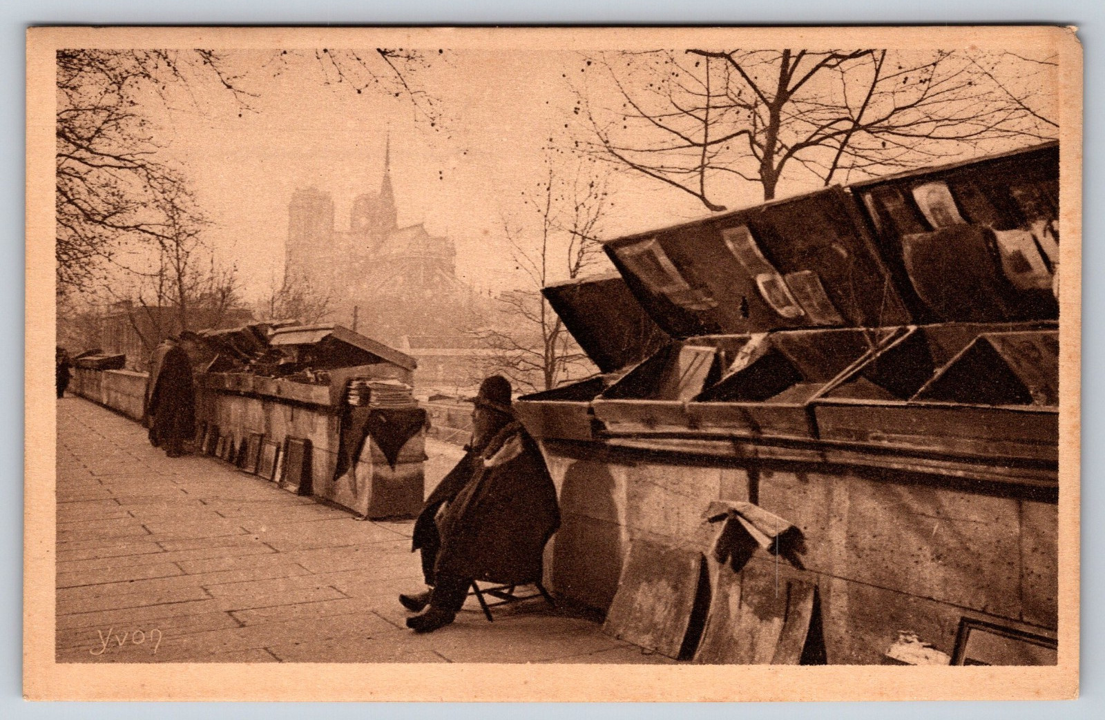 While strolling in Paris, Real Photo, Pierre-Yves Petit, Antique Postcard While strolling in Paris, Real Photo, Pierre-Yves Petit, Antique Postcard