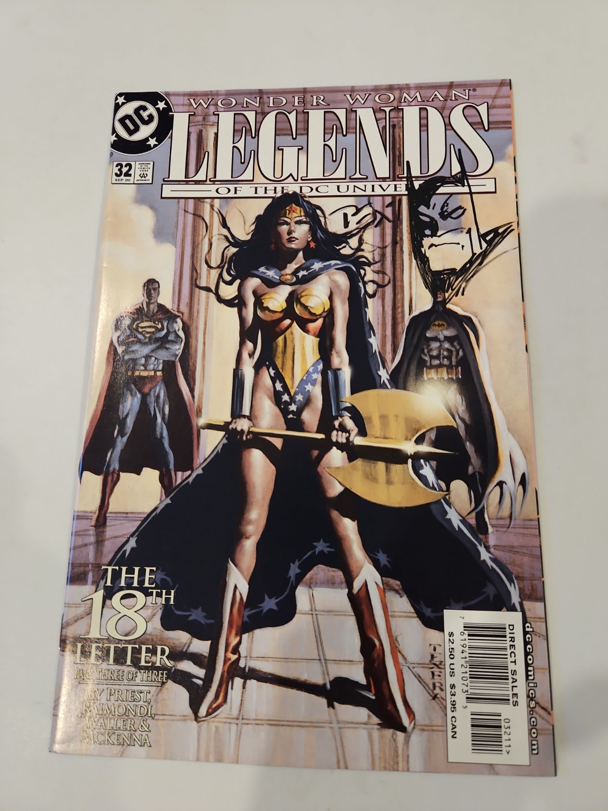 Legends Of The DC Universe Wonder Woman #32  Texeira Signed & Remark Batman