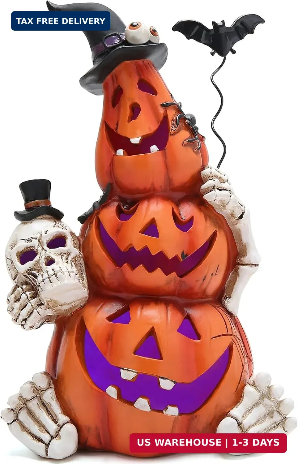 Hodao Halloween Pumpkin Decor with Light, Fall Pumpkin Ornaments Indoor Hodao Halloween Pumpkin Decor with Light, Fall Pumpkin Ornaments Indoor