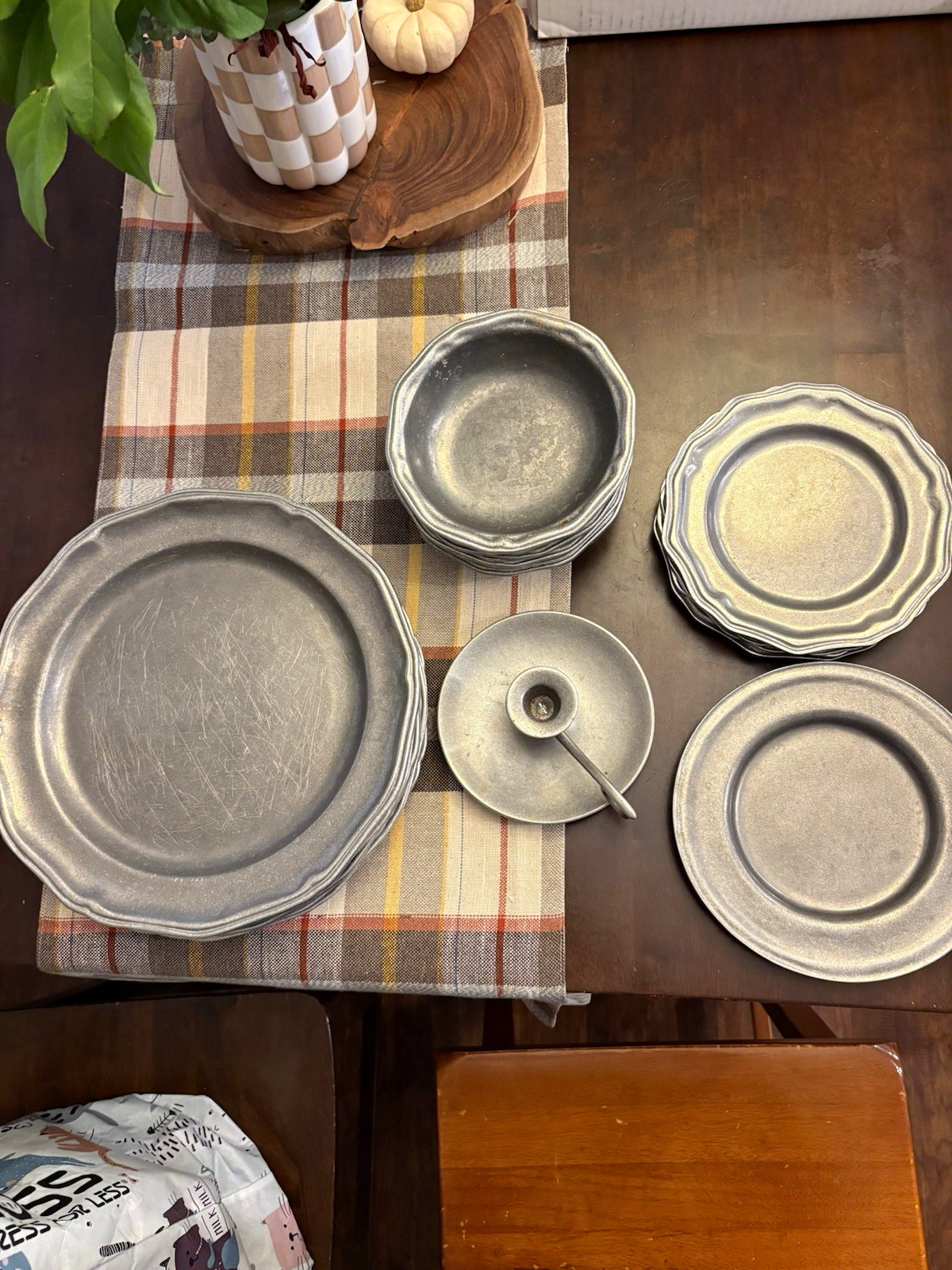 Carson Aluminum Plate Set Metal Dinnerware Tableware vintage