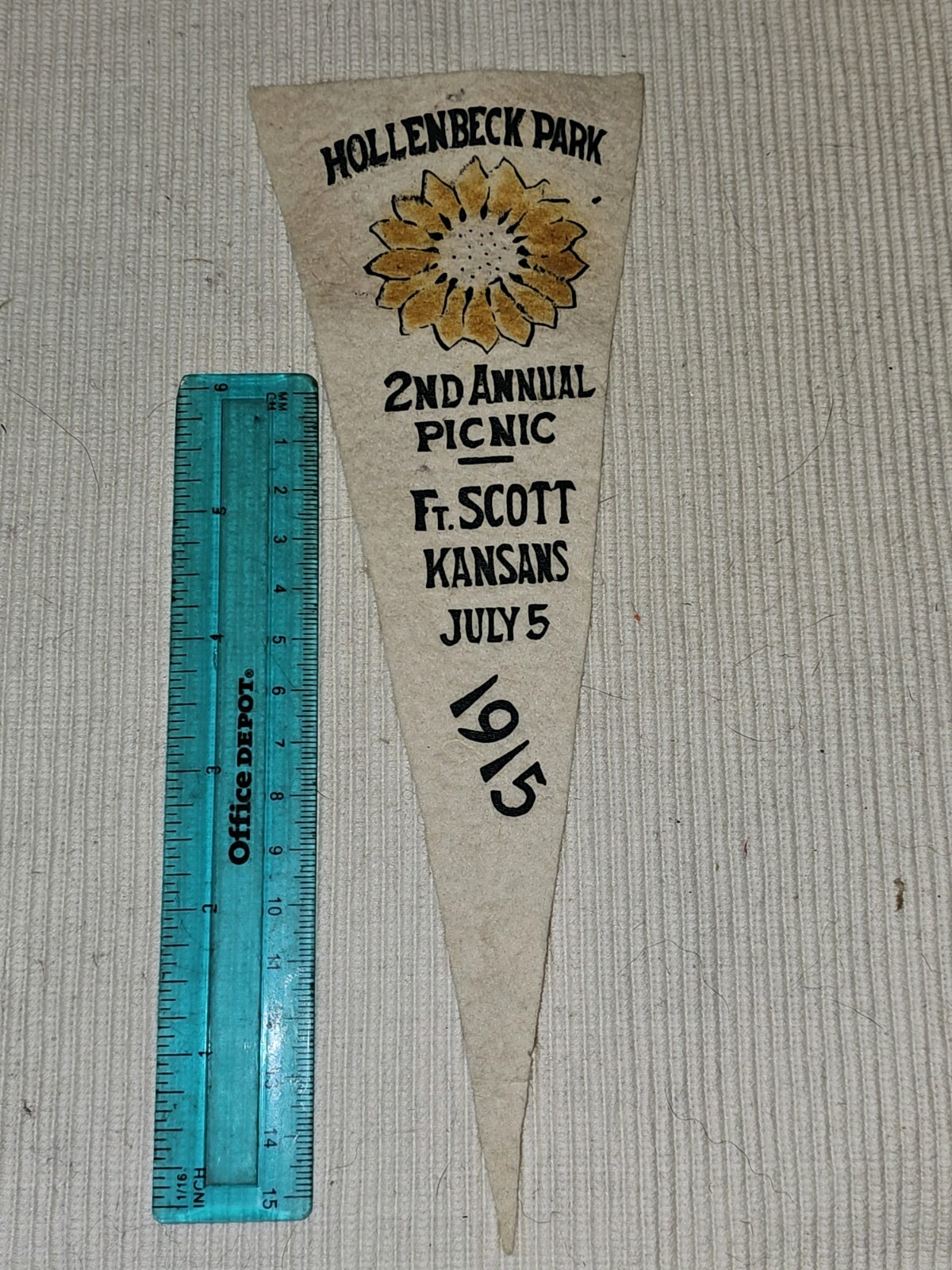 Spanish American War 1898 US Army 1915 Fort Scott Kansas Picnic Pendant L@@K