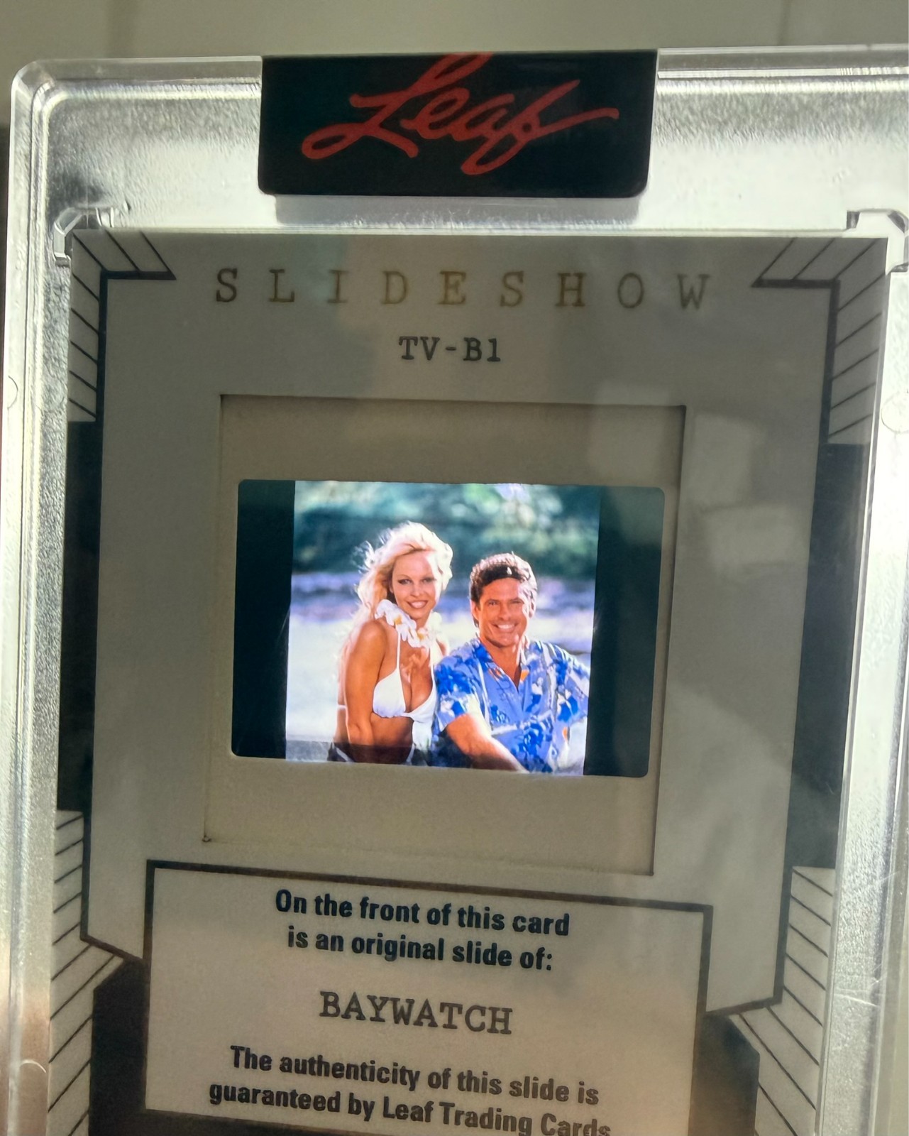 2026 Leaf Slideshow- Baywatch Original TV Slide- Hasselhoff & Pamela Anderson