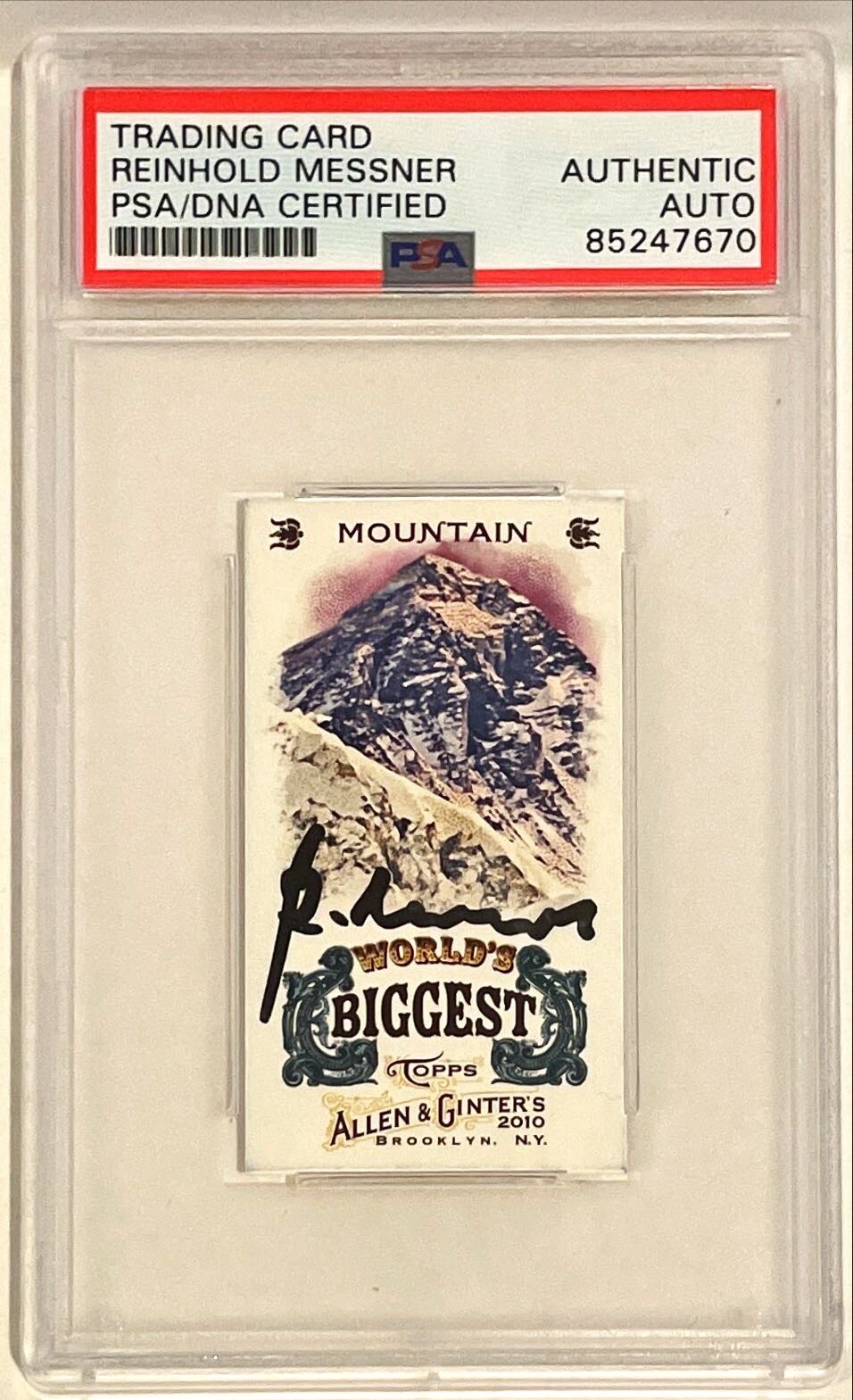 2010 Topps Allen & Ginter Reinhold Messner Everest Signed Auto Card #WB5 PSA DNA 2010 Topps Allen & Ginter Reinhold Messner Everest Signed Auto Card #WB5 PSA DNA