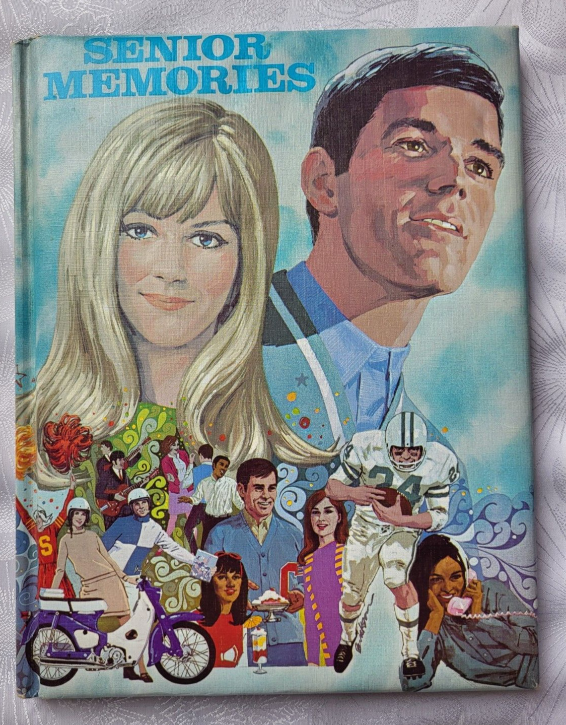 Vintage Josten's High School Senior Memories Keepsake Scrapbook Photo Album 1970