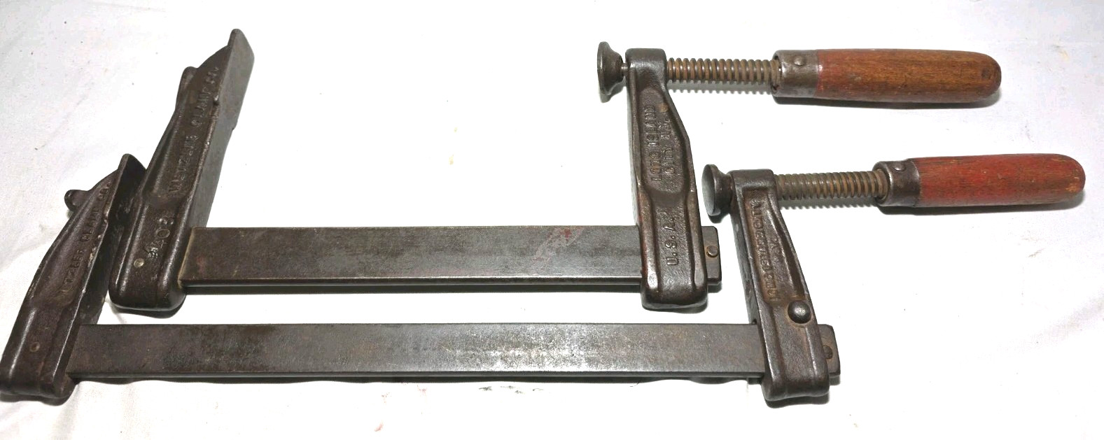 Pair of Vtg WETZLER CLAMP CO., NY, USA Sliding Bar Clamp 12 Pair of Vtg WETZLER CLAMP CO., NY, USA Sliding Bar Clamp 12