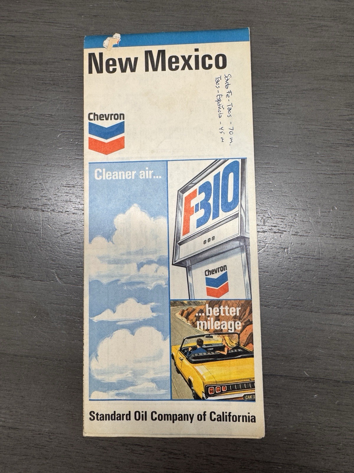 1971 Chevron New Mexico Road Map H.M. Gousha Vintage Gas Oil Advertising