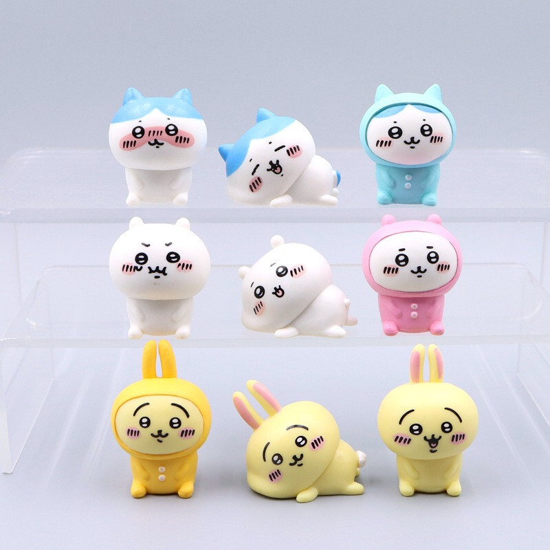 9pcs/set Cute Chiikawa Hachiware Usagi Figures PVC Doll Toy Collection Gift