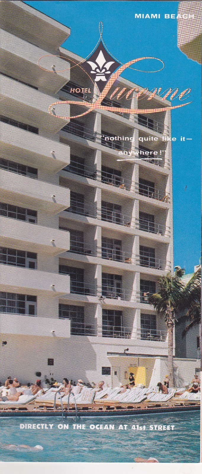 1960's The Lucerne Hotel Miami Beach Florida Brochure