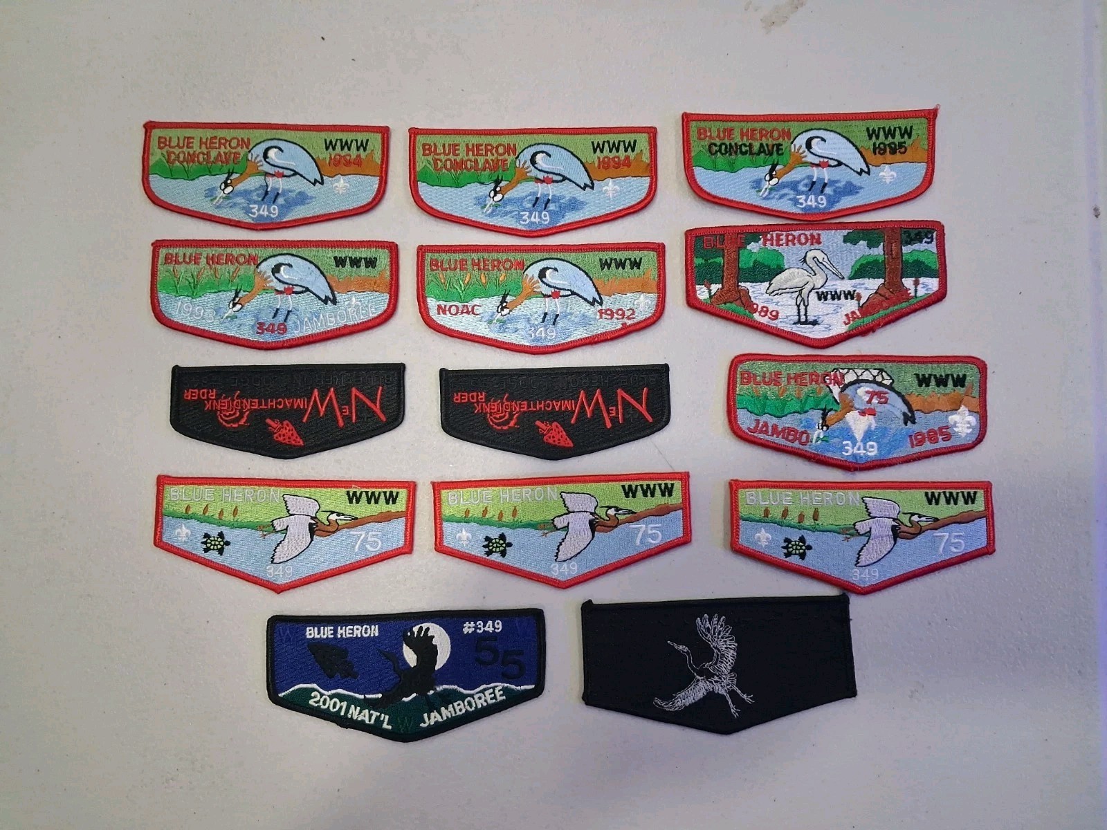 Boy Scout OA 349 Blue Heron flaps
