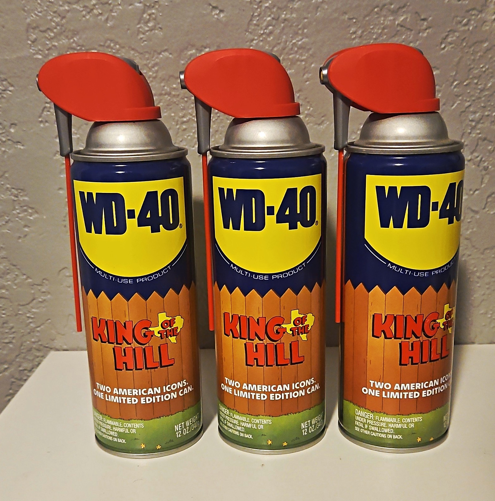 WD-40 King of the Hill Limited Edition Advertising Can Collector Set (3)