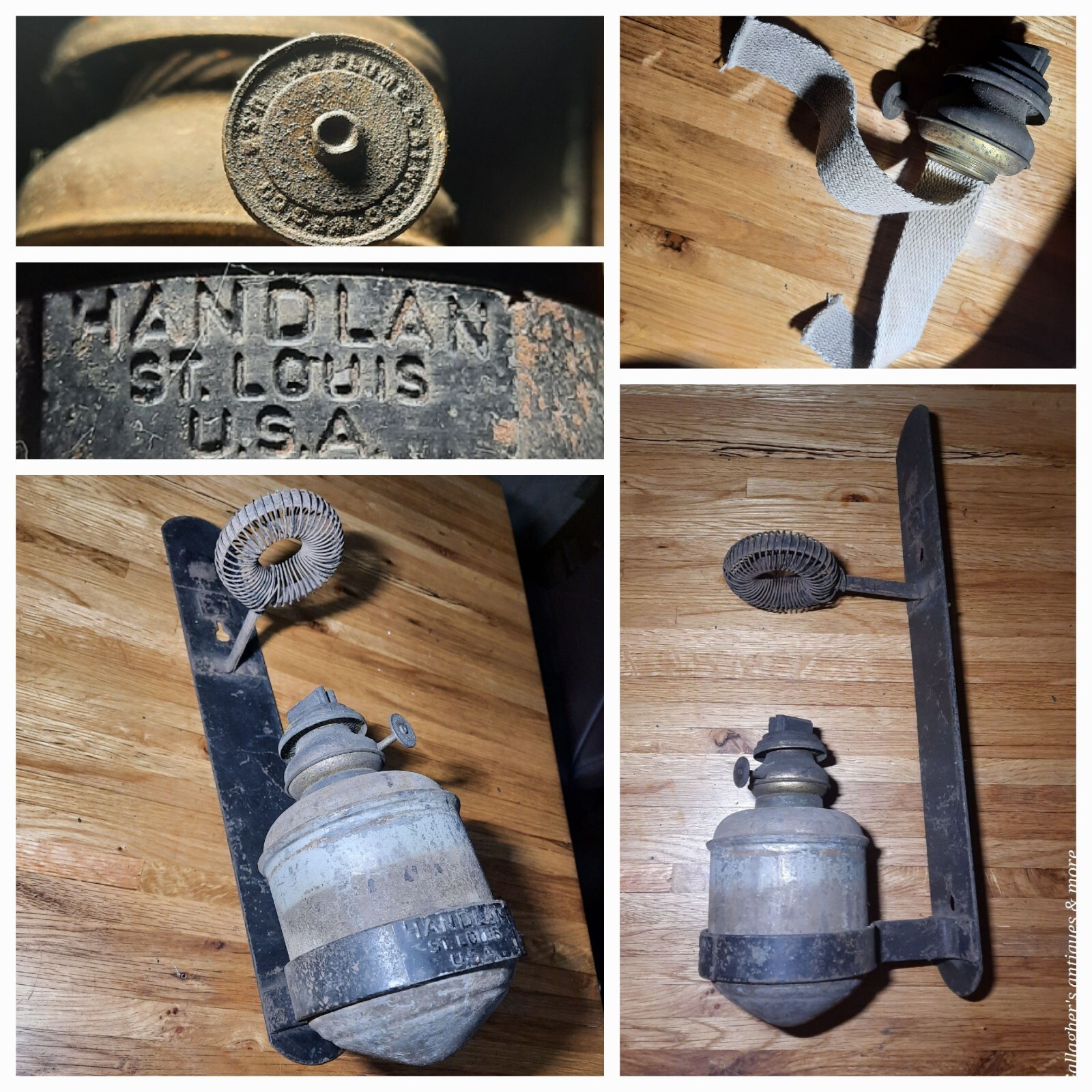 Antique Handlan St. Louis Wall Mount Caboose Railroad Lantern Lamp Plume Atwood Antique Handlan St. Louis Wall Mount Caboose Railroad Lantern Lamp Plume Atwood