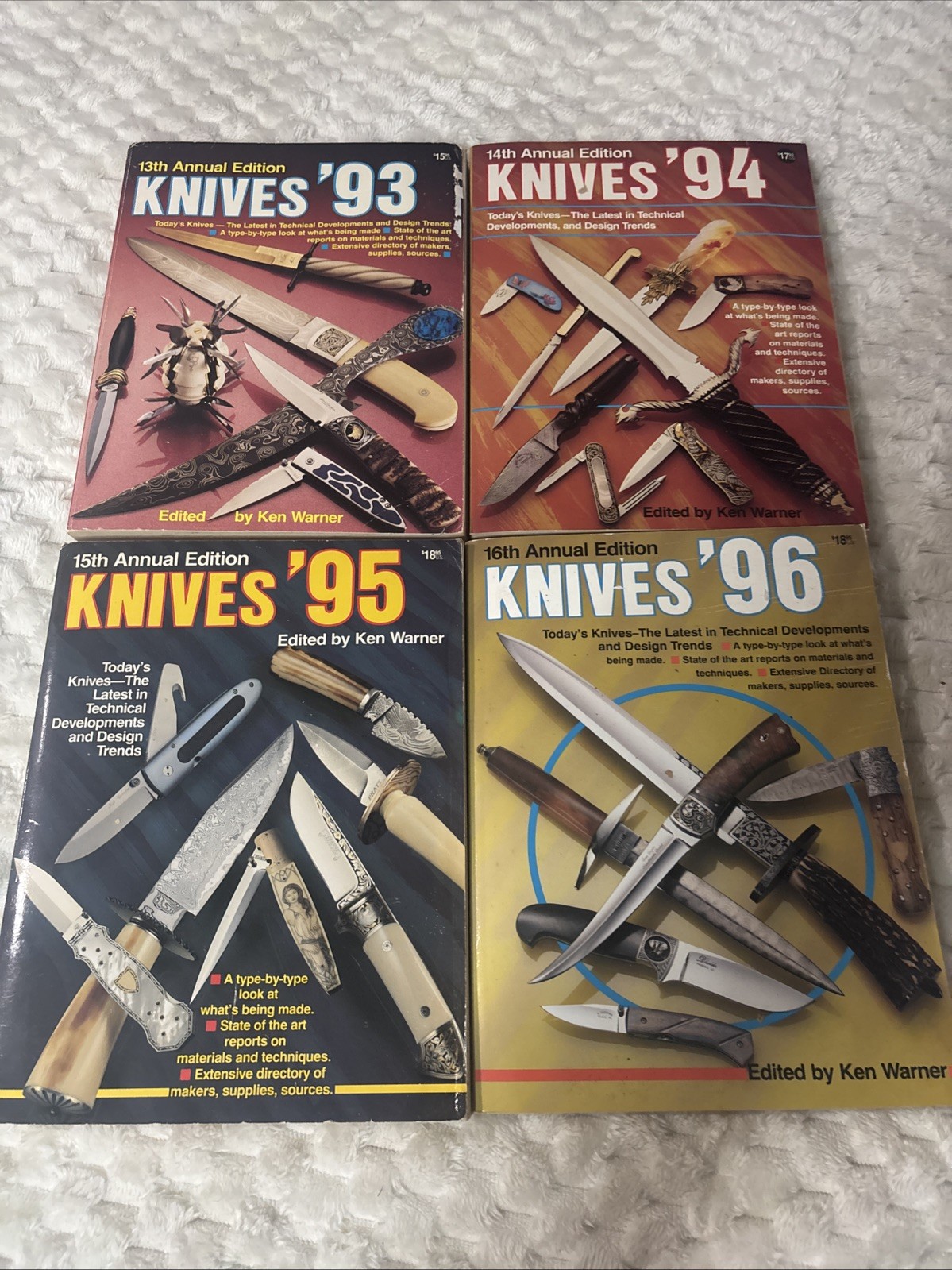 Knives Annual Lot 1993 1994 1995 1996 Knife Collectors Reference Books