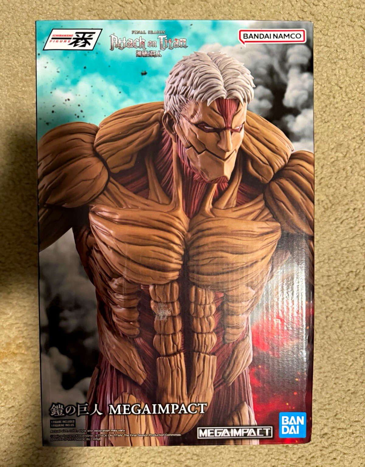 Bandai ichibansho Attack on Titan MEGAIMPACT Armored Titan Figure Boxed