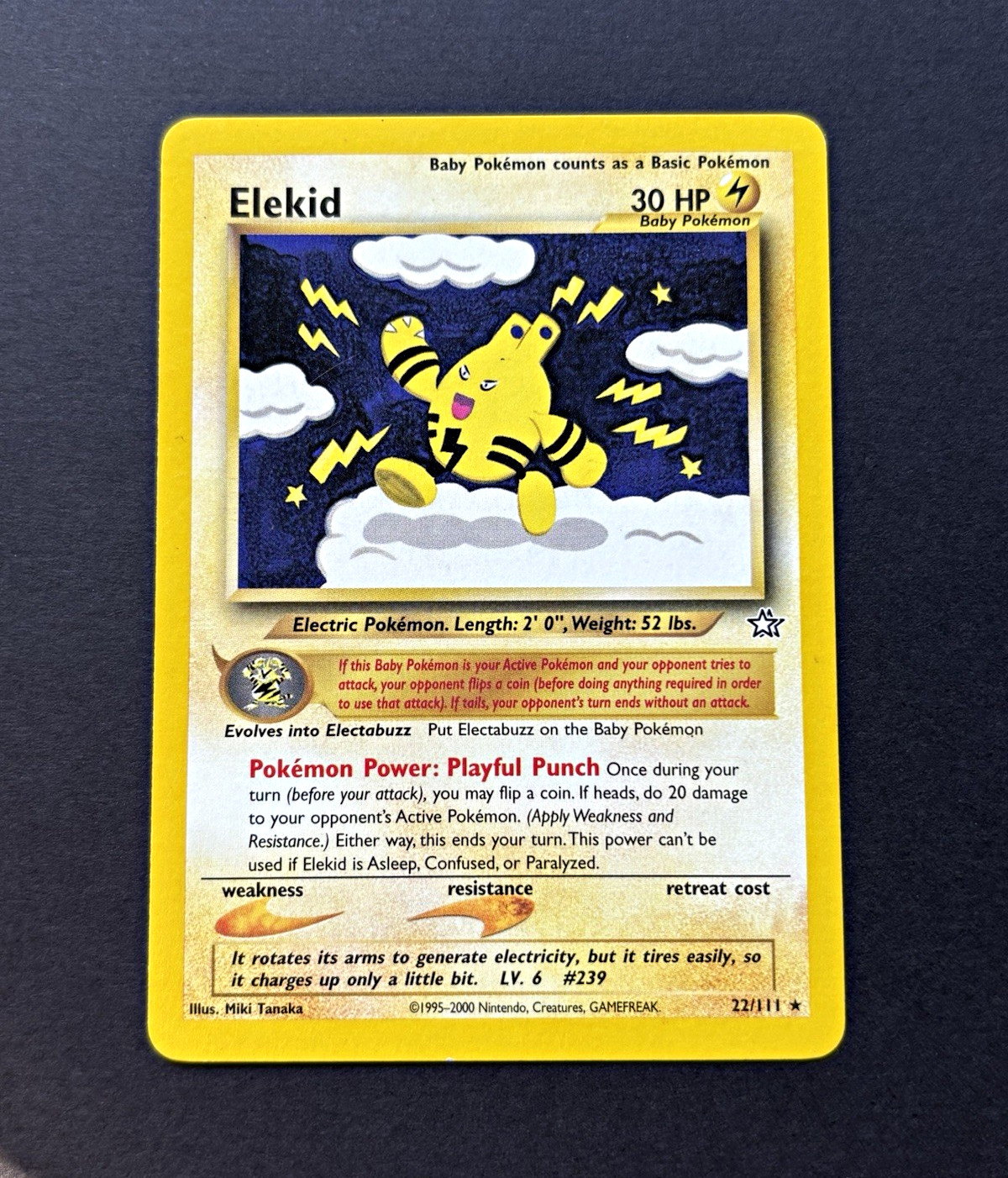 Pokémon Neo Genesis #22/111 Elekid Unlimited 2000 English LP