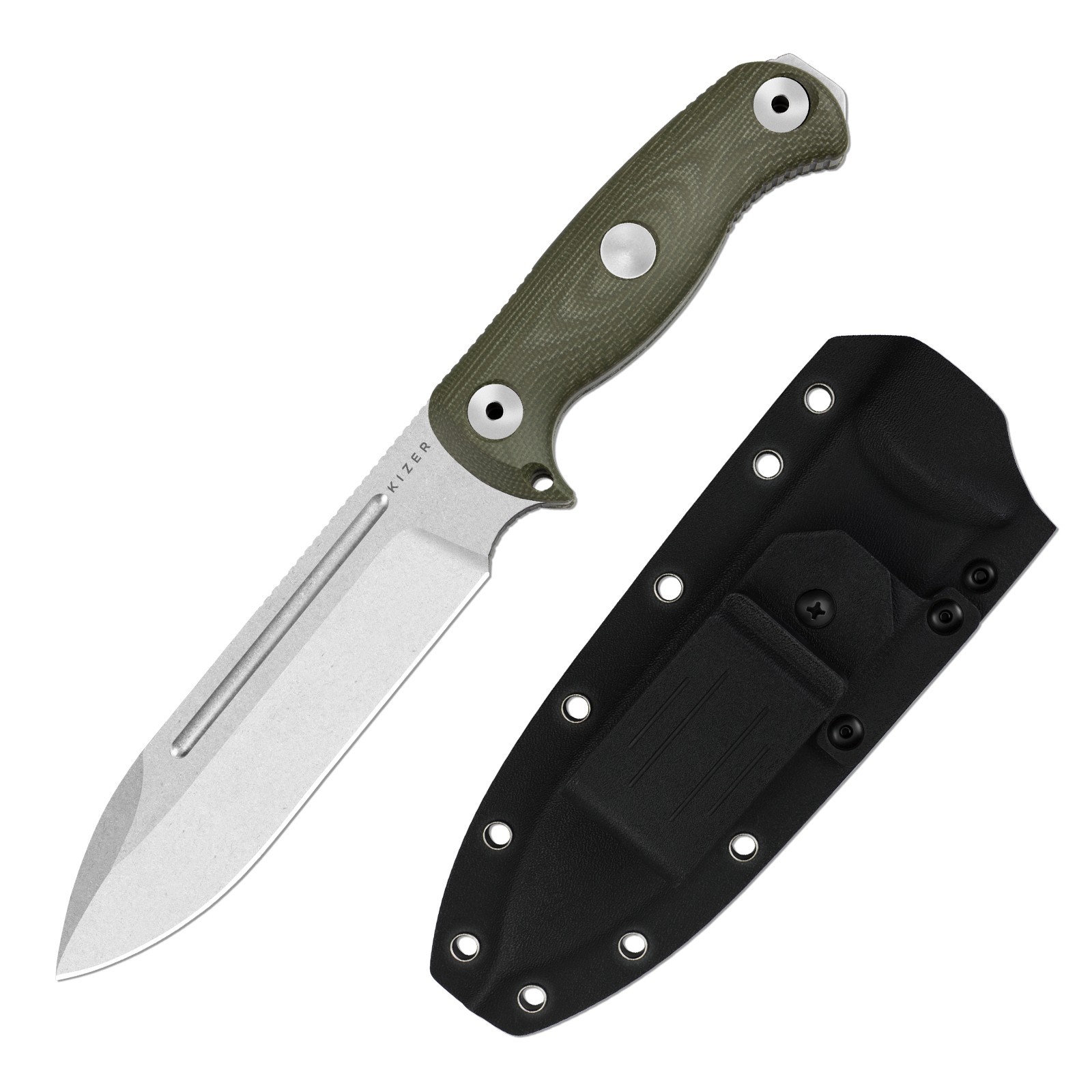 Kizer Drop Bear Fix 7 Fixed Knife AEB-L Blade Micarta Handle Survival Big Size Kizer Drop Bear Fix 7 Fixed Knife AEB-L Blade Micarta Handle Survival Big Size