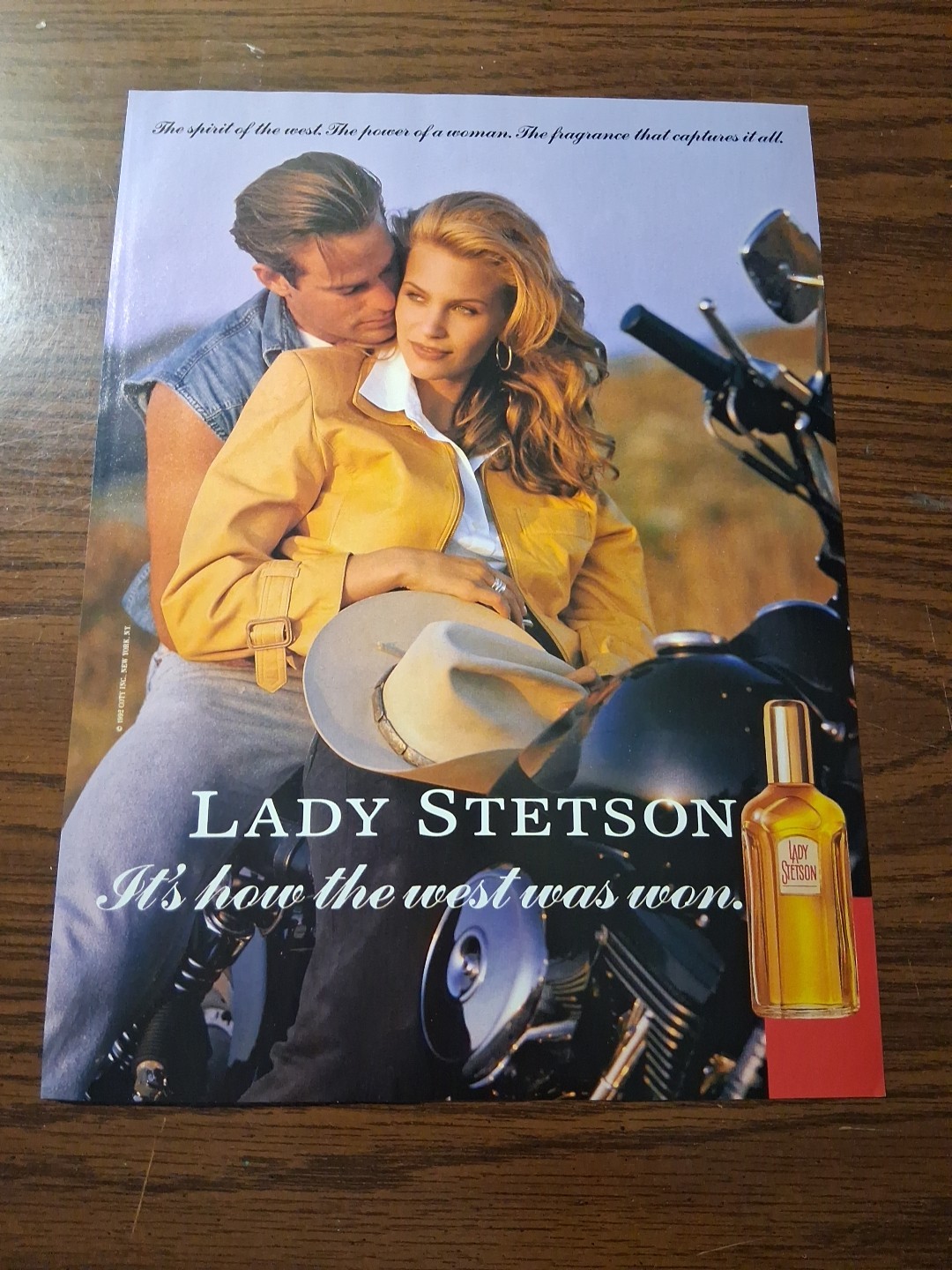 Lady Stetson Perfume Vintage Promo Print Ad 1993 8x11 Lady Stetson Perfume Vintage Promo Print Ad 1993 8x11
