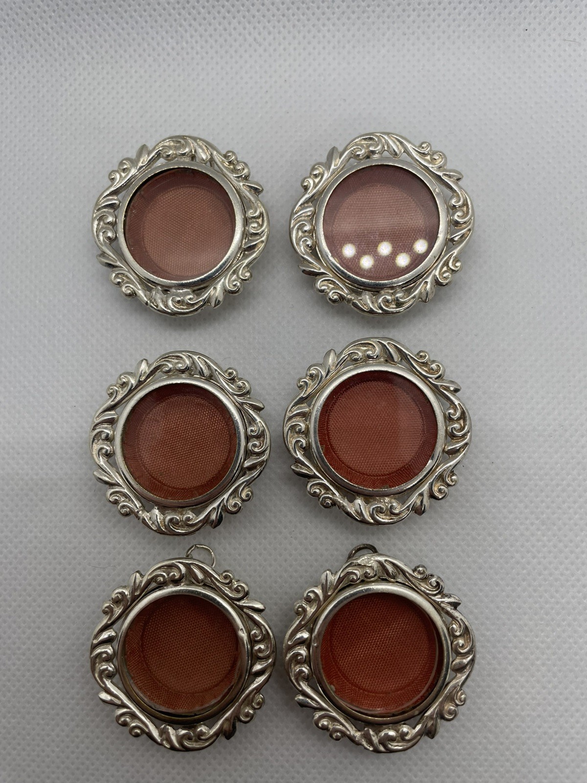 Vintage Antique Catholic Relics Reliquary Empty Pendants lot of 6 Vintage Antique Catholic Relics Reliquary Empty Pendants lot of 6