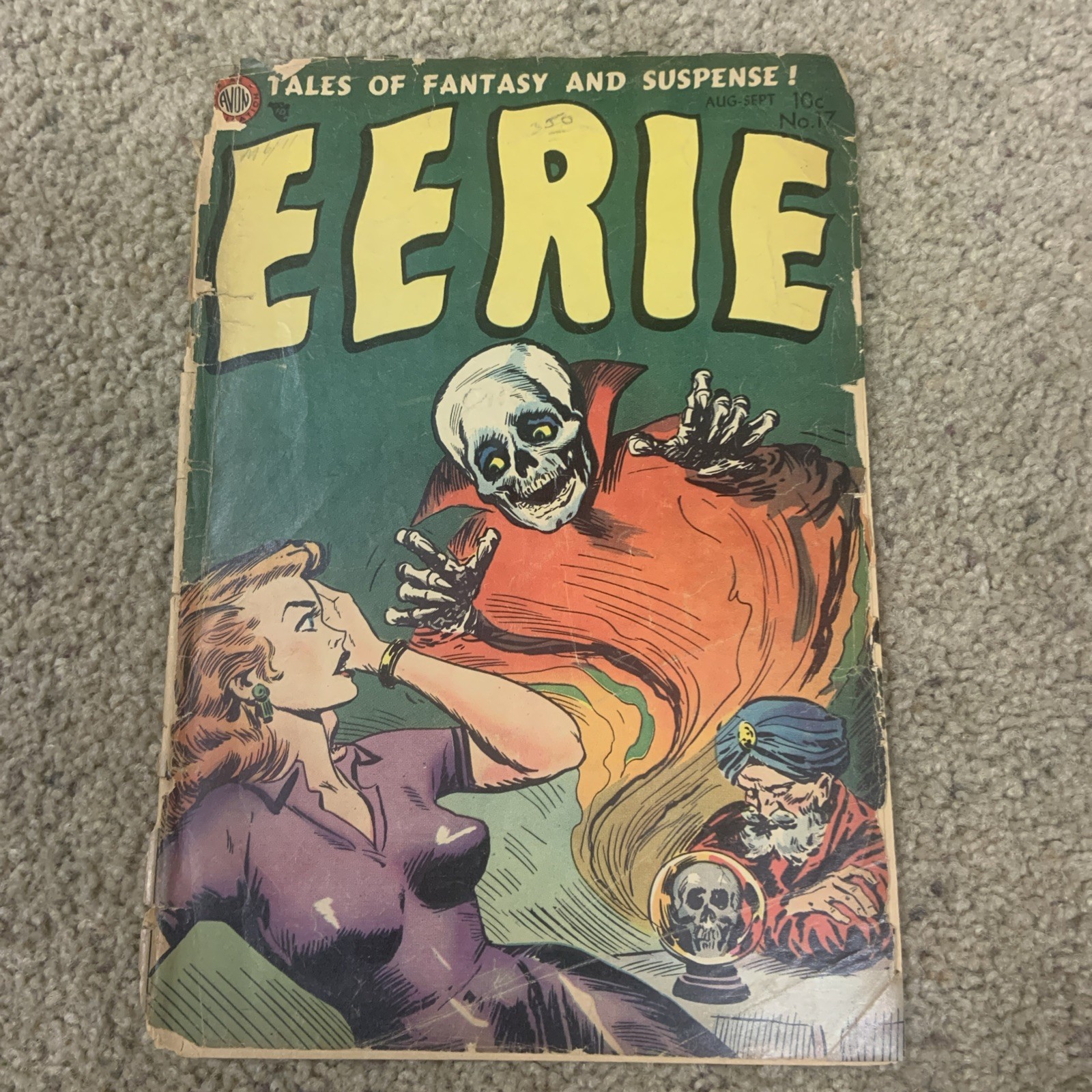 Eerie #17 PCH, Good Girl Art, Skull Cover, Avon Headlights Cvr Poor Condition Eerie #17 PCH, Good Girl Art, Skull Cover, Avon Headlights Cvr Poor Condition