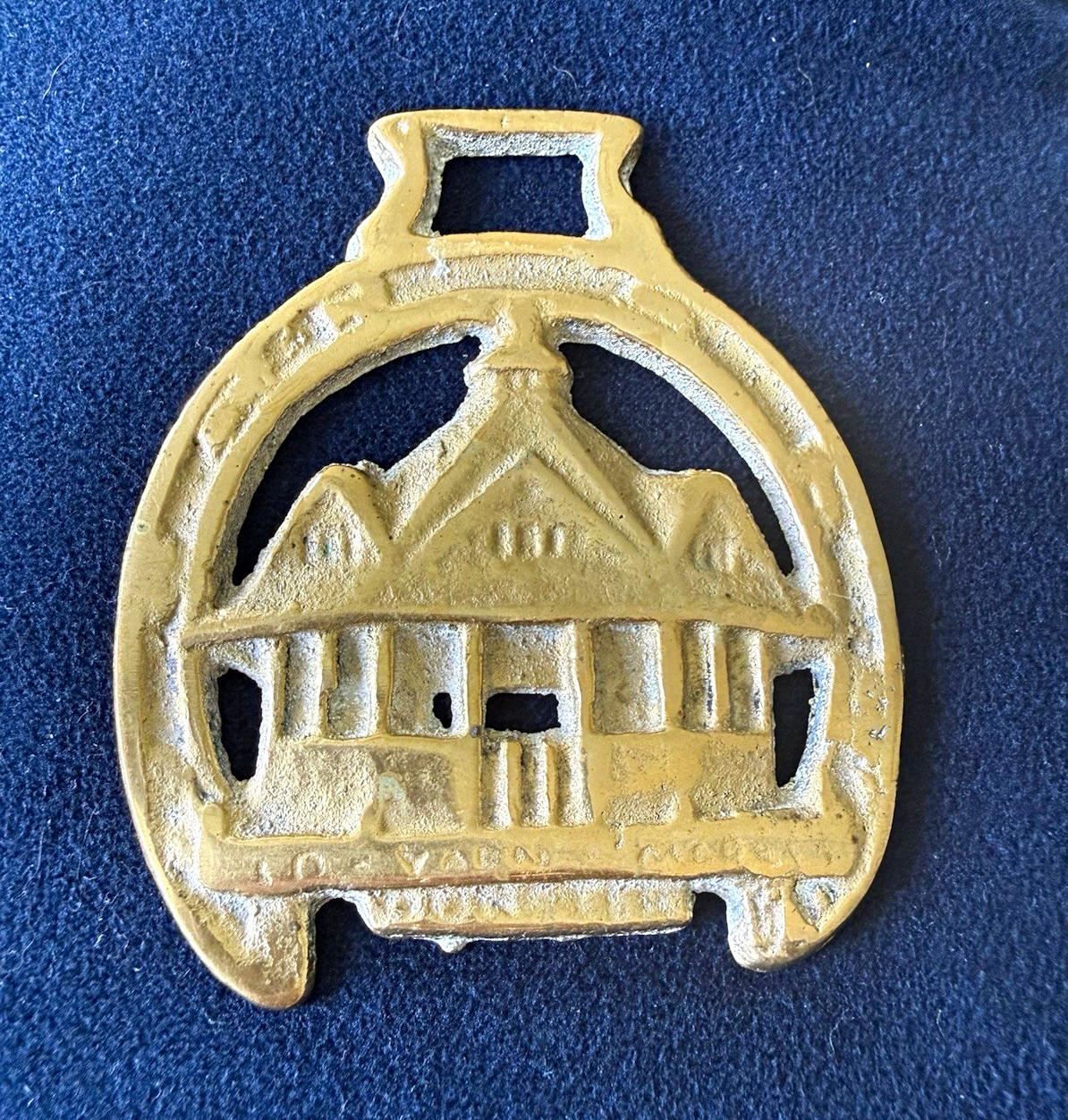 Vintage cast brass horse harness medallion: House Design Vintage cast brass horse harness medallion: House Design