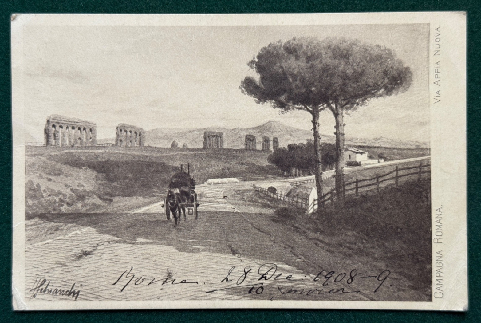 Antique Signed Postcard Grand Duchess Xenia Imperial Russia on Holiday in Rome