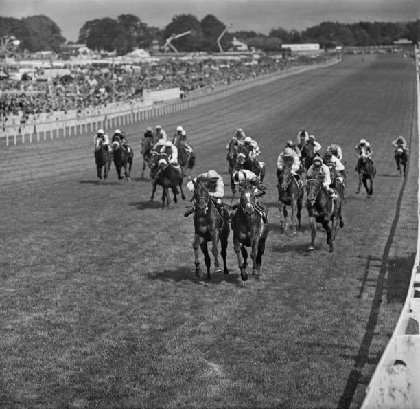 The Finish Of The 1972 Epsom Derby Uk 7Th June 1972 Old Photo The Finish Of The 1972 Epsom Derby Uk 7Th June 1972 Old Photo