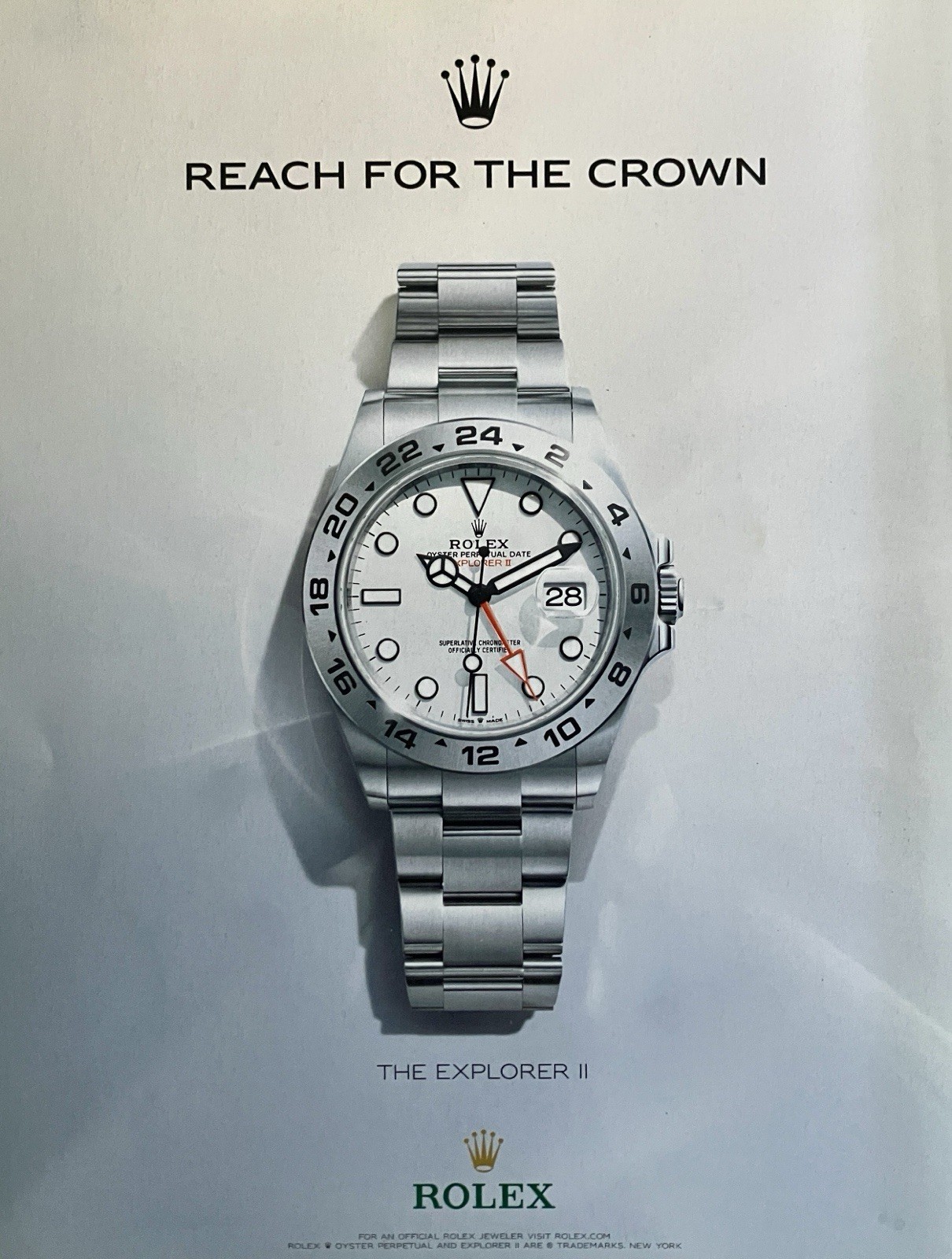 2025 Rolex Explorer II Watch Magazine Print Ad Good Condition Bit Of Wear