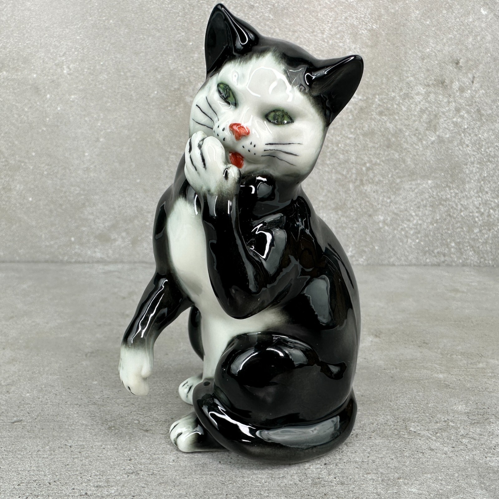 KARL ENS Tuxedo Cat Figurine Figure Statue Porcelain Germany Kitty Vintage 5\