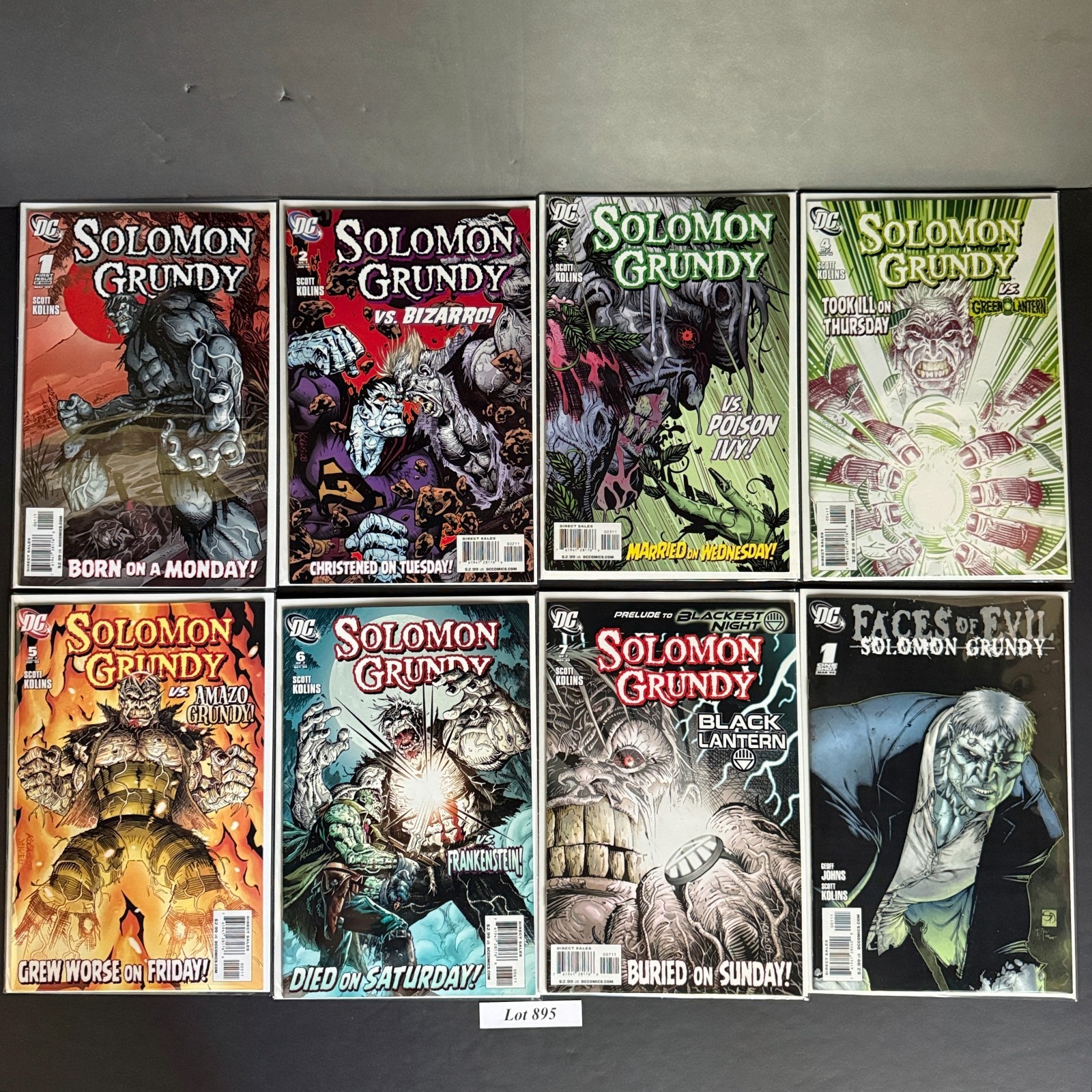 Solomon Grundy 2009 1-7 Complete Set VF/NM and FACES OF EVIL one-shot Solomon Grundy 2009 1-7 Complete Set VF/NM and FACES OF EVIL one-shot