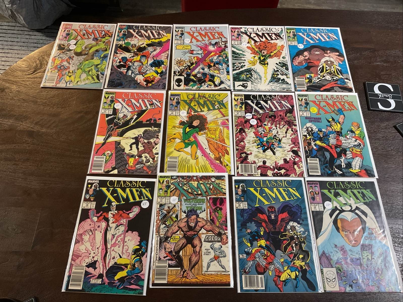 Vintage Classic X-Men Newsstand FINE-VF (Marvel 1986) Lot Of 13 (9 Newsstand)