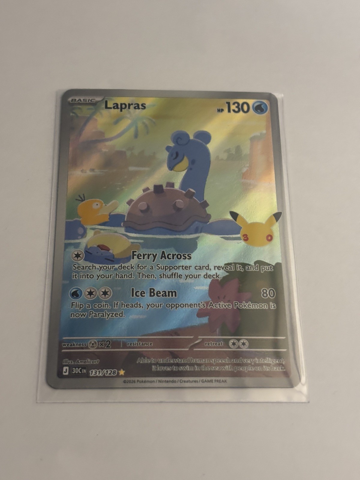 Pokemon 30th Celebration - Lapras SIR - 131/128