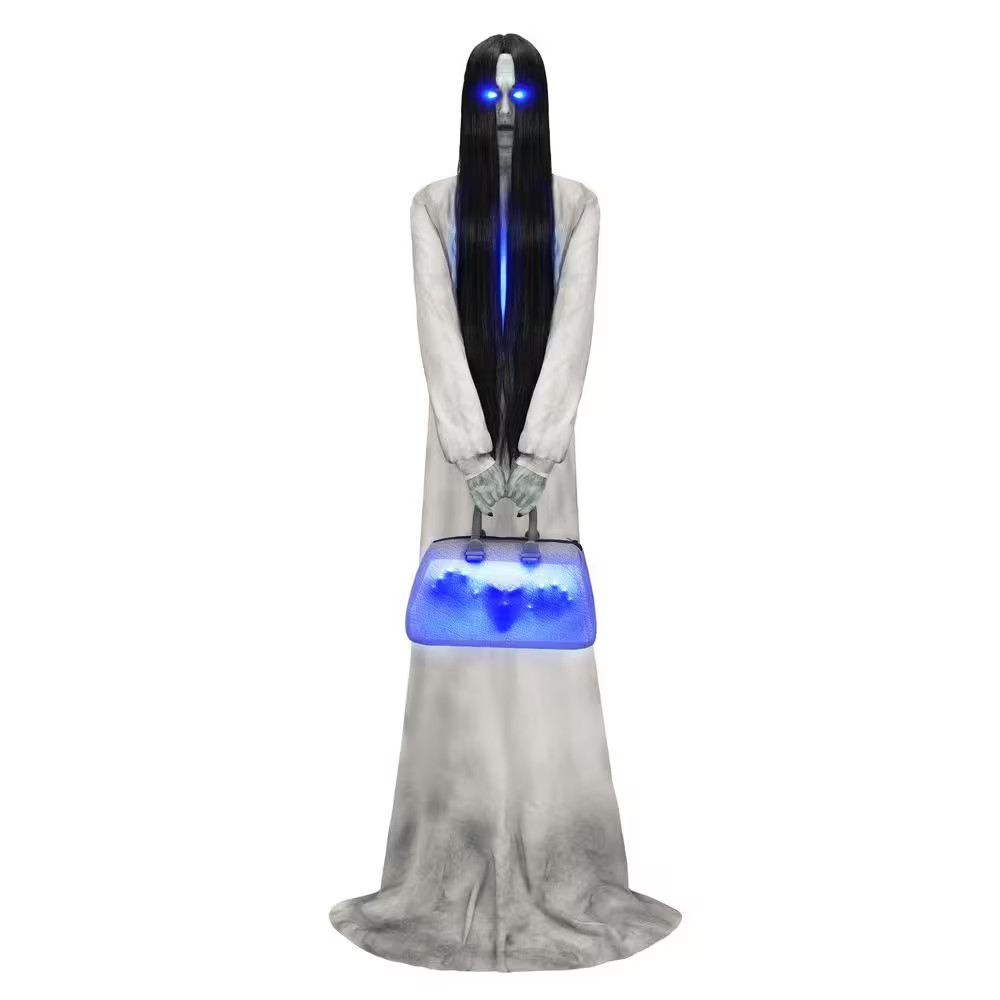 6.9 Ft. LED Tall Specter Lady Halloween Animatronic