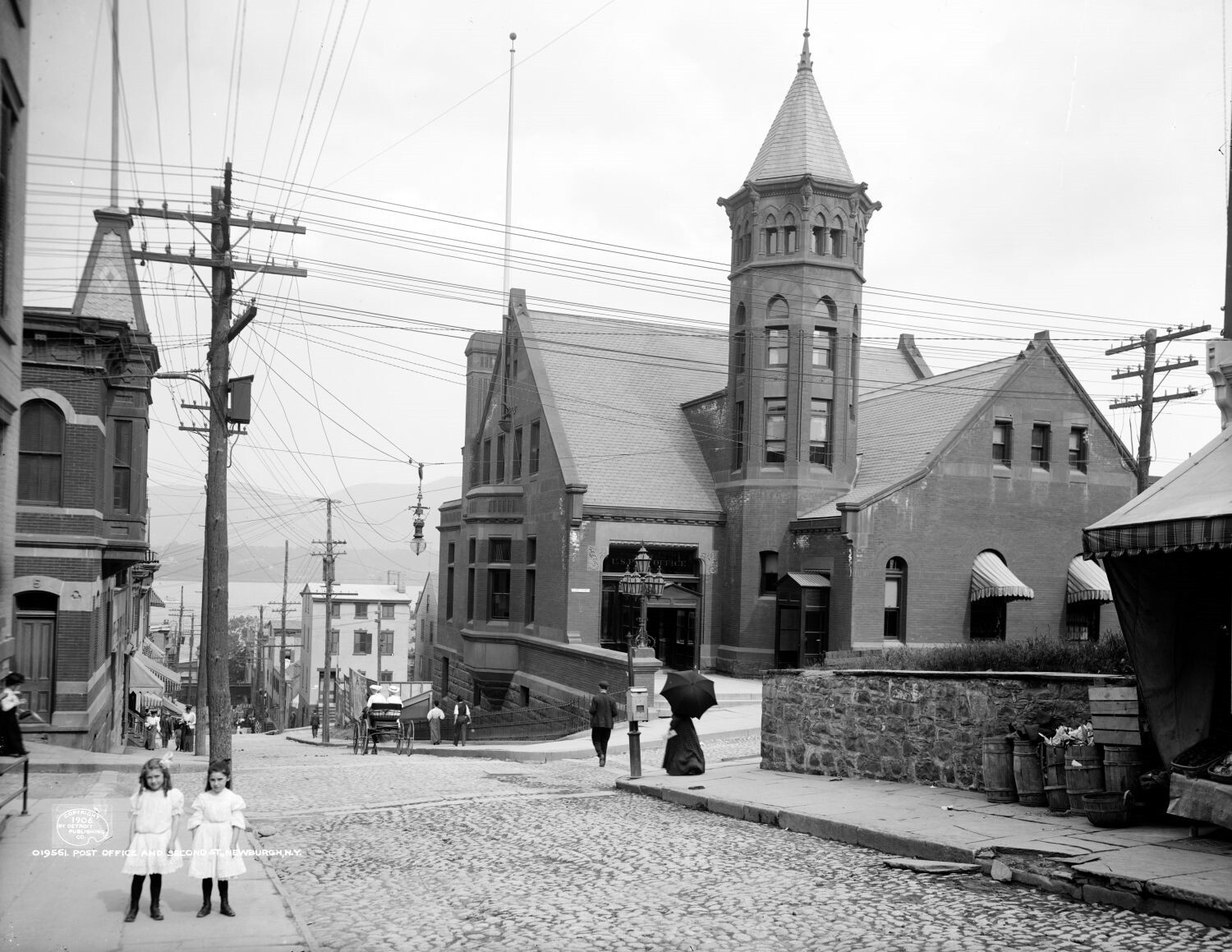 1906 Post Office and Second St., Newburgh Vintage Photograph 8.5\ 1906 Post Office and Second St., Newburgh Vintage Photograph 8.5\