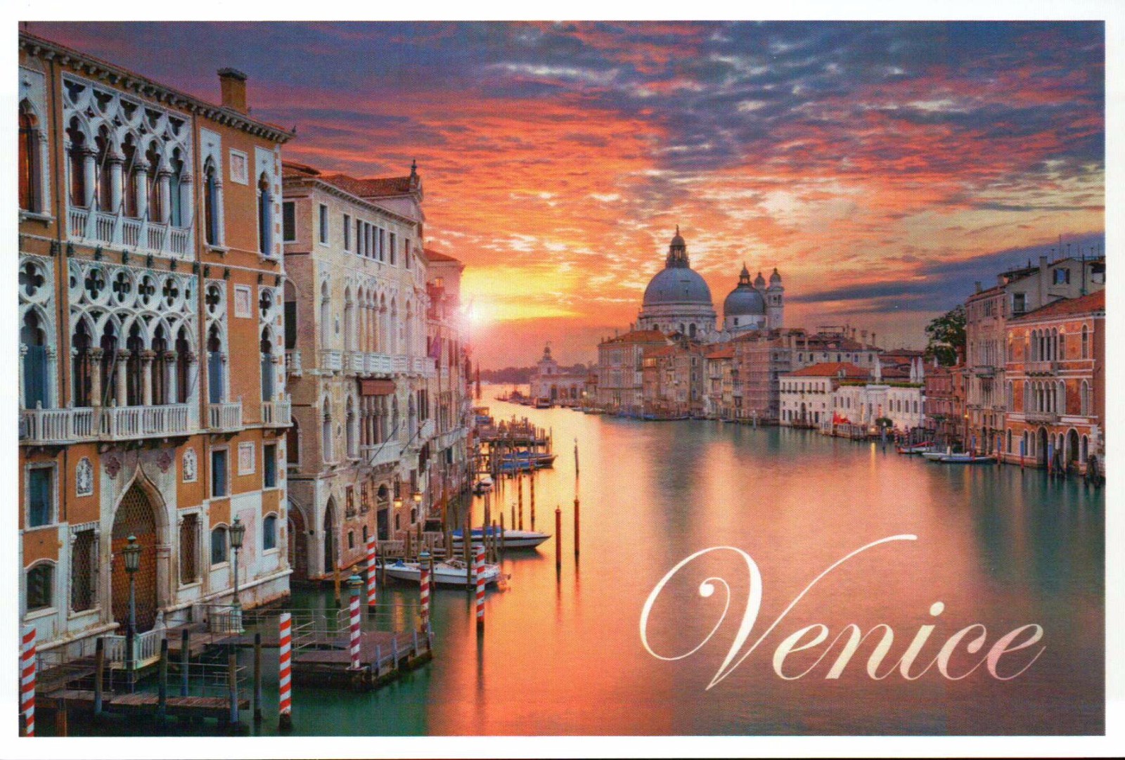 Venice Italy Sunrise, Grand Canal Santa Maria Della Salute etc - Modern Postcard