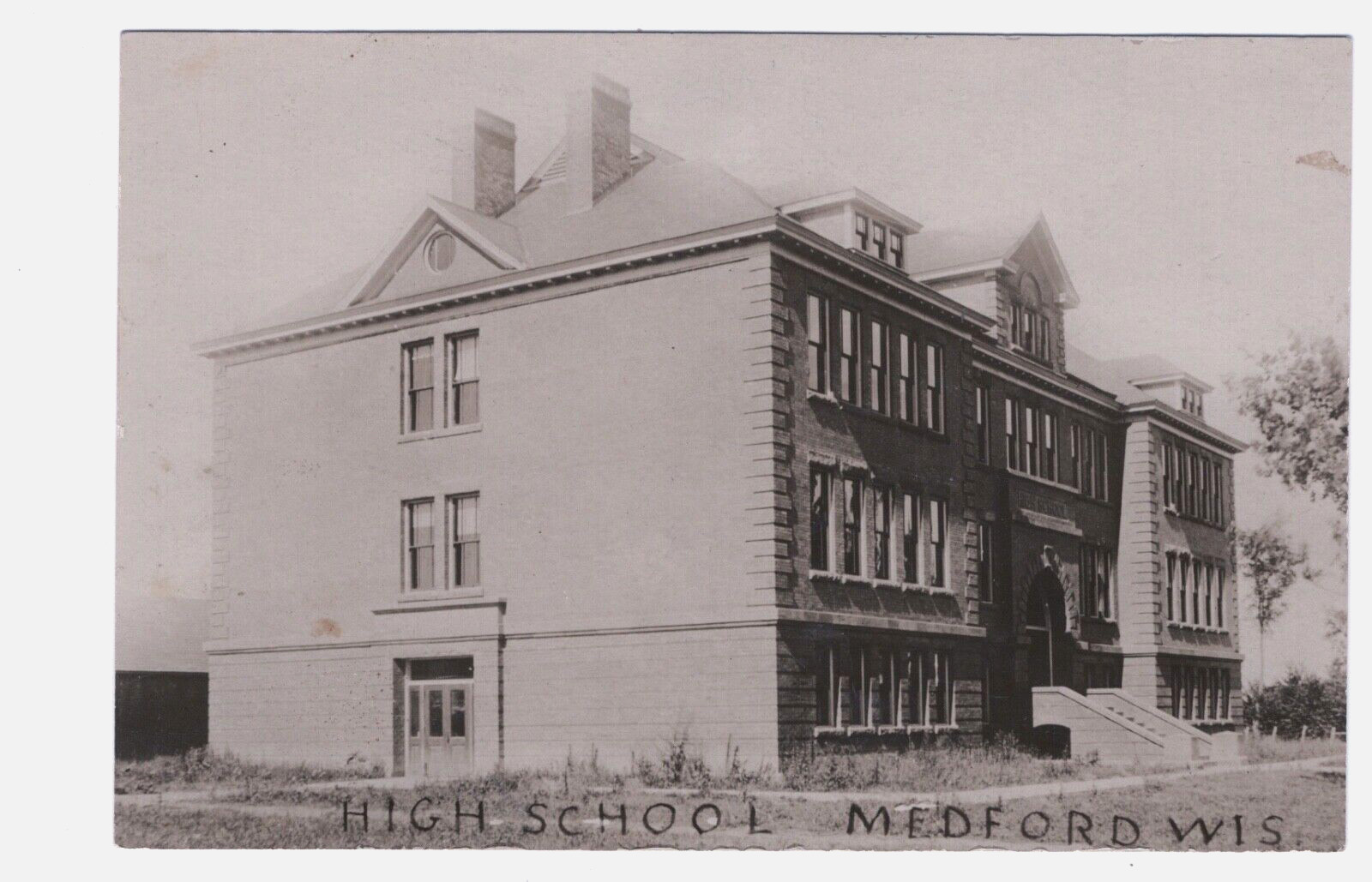 Medford WI Wisconsin High School Taylor County 1904-18  RPPC Real Photo Postcard