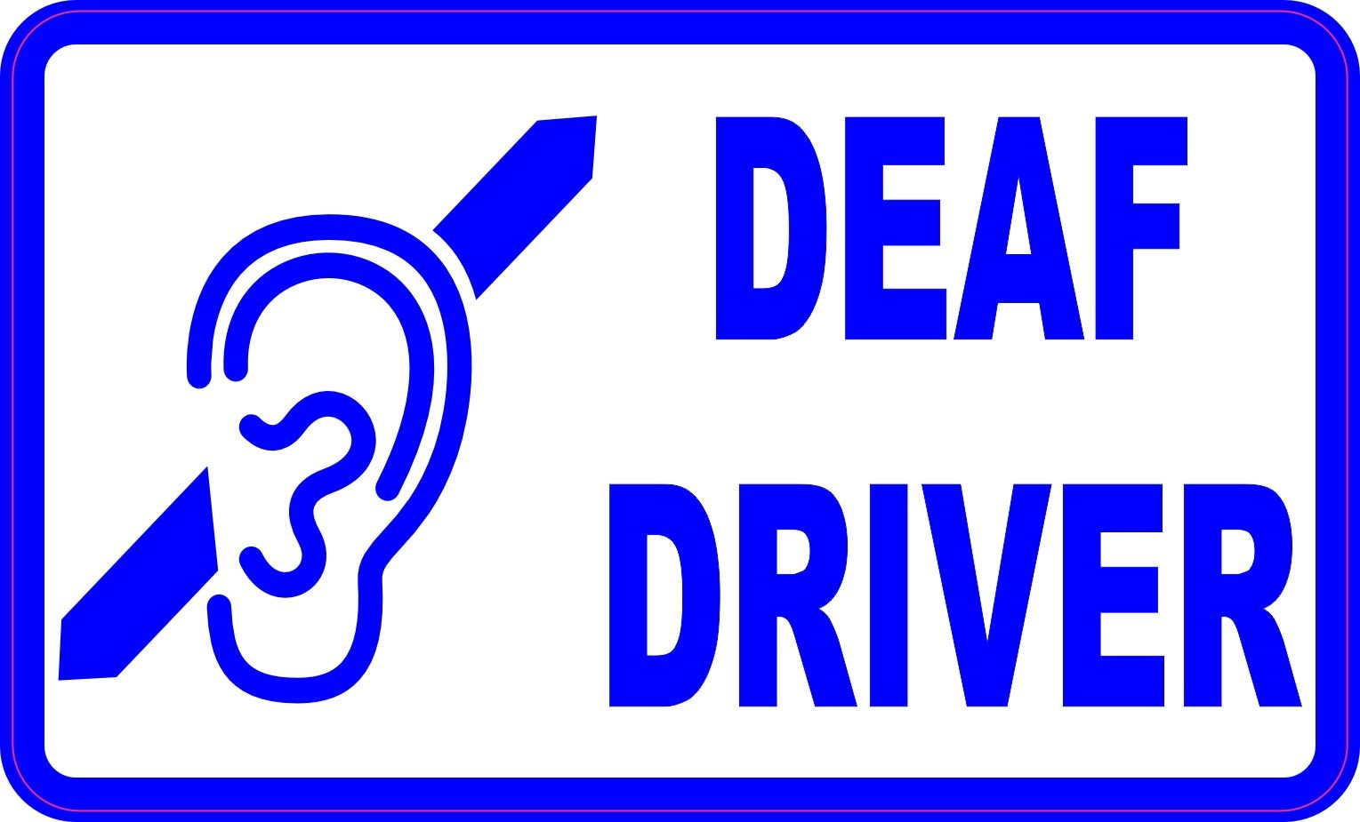 StickerTalk Deaf Driver Magnet, 5 inches x 3 inches
