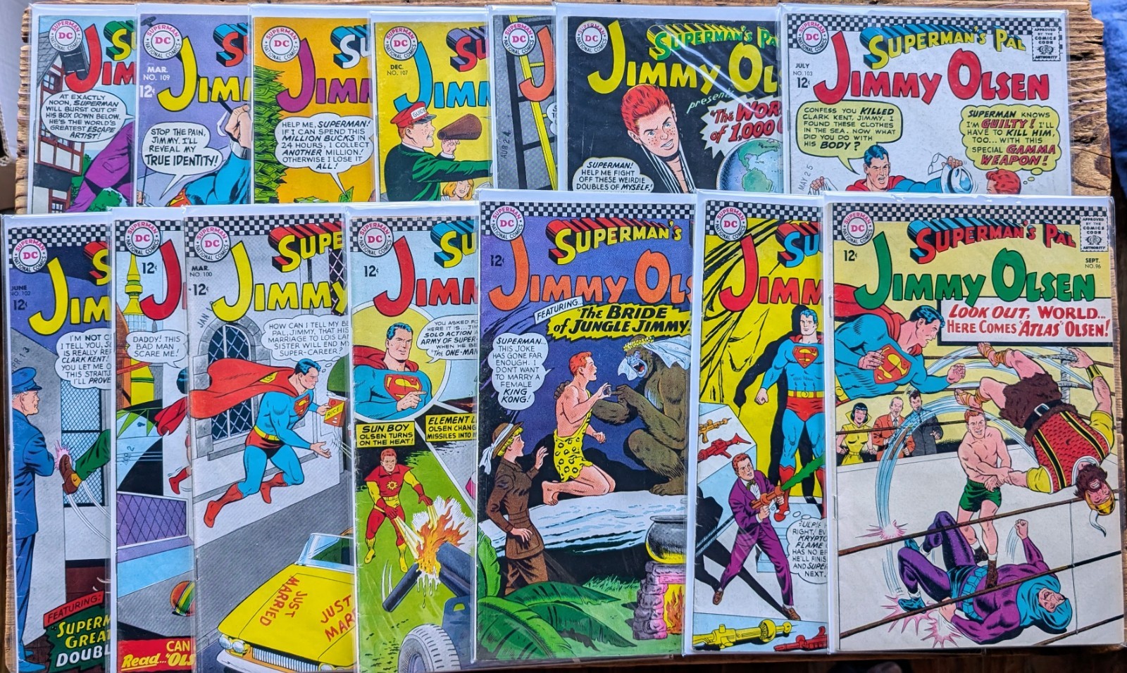 JIMMY OLSEN (SUPERMAN\'S PAL) 14 Issues DC Silver Age Mid-Grade-Read Description