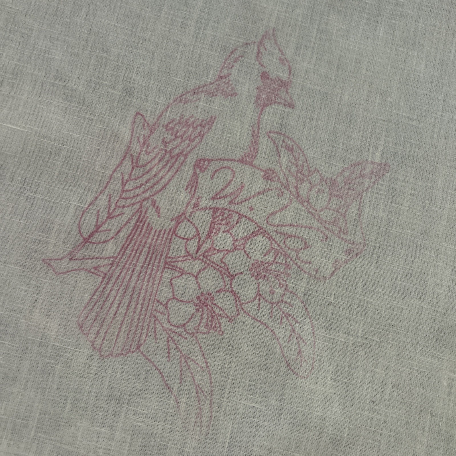 VTG West Virginia WV State Bird Flower Transfer Embroidery Pattern Fiber Art