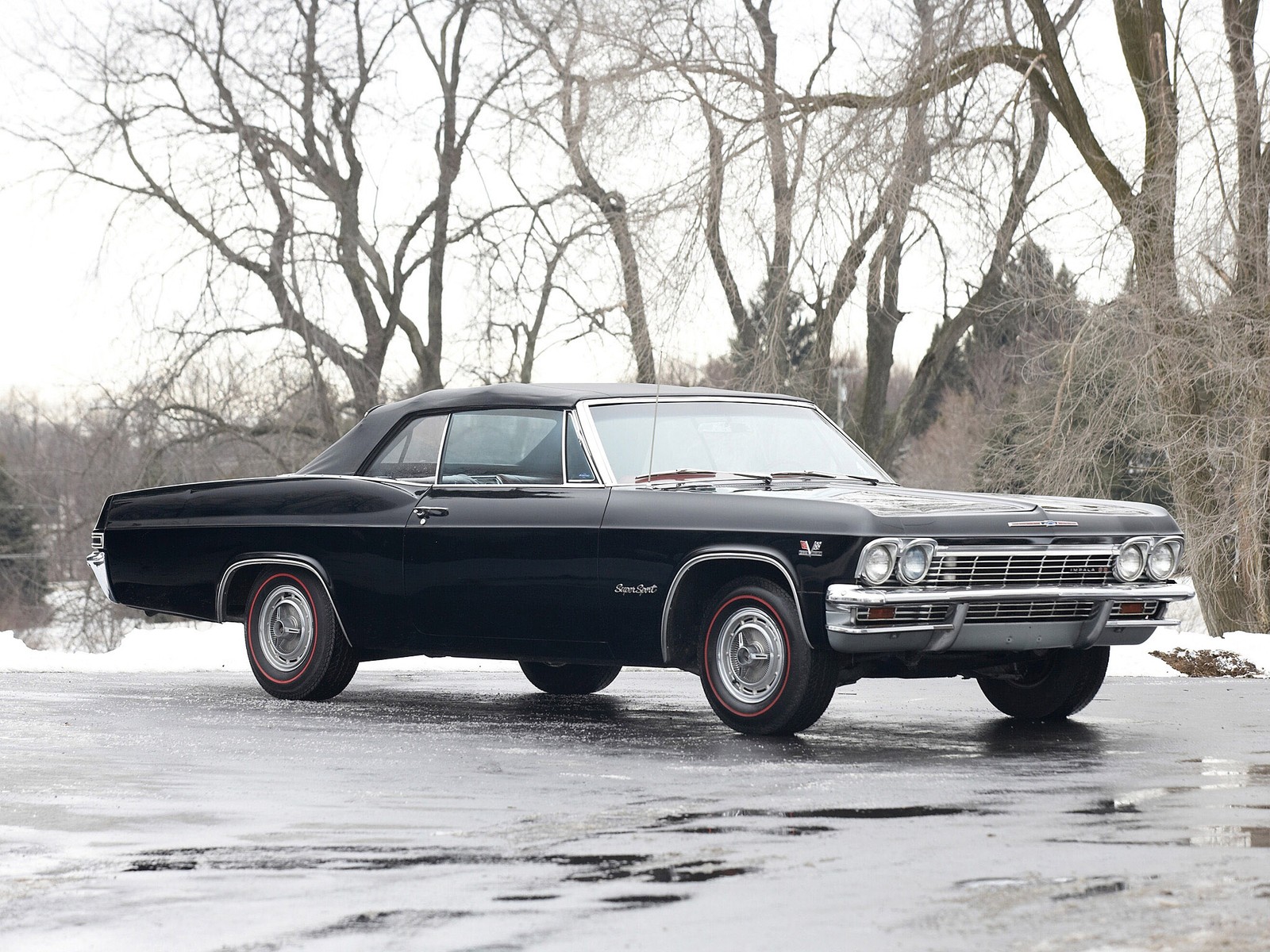 Cars 1965 chevrolet impala s s convertible muscle Art Print Poster 11x17