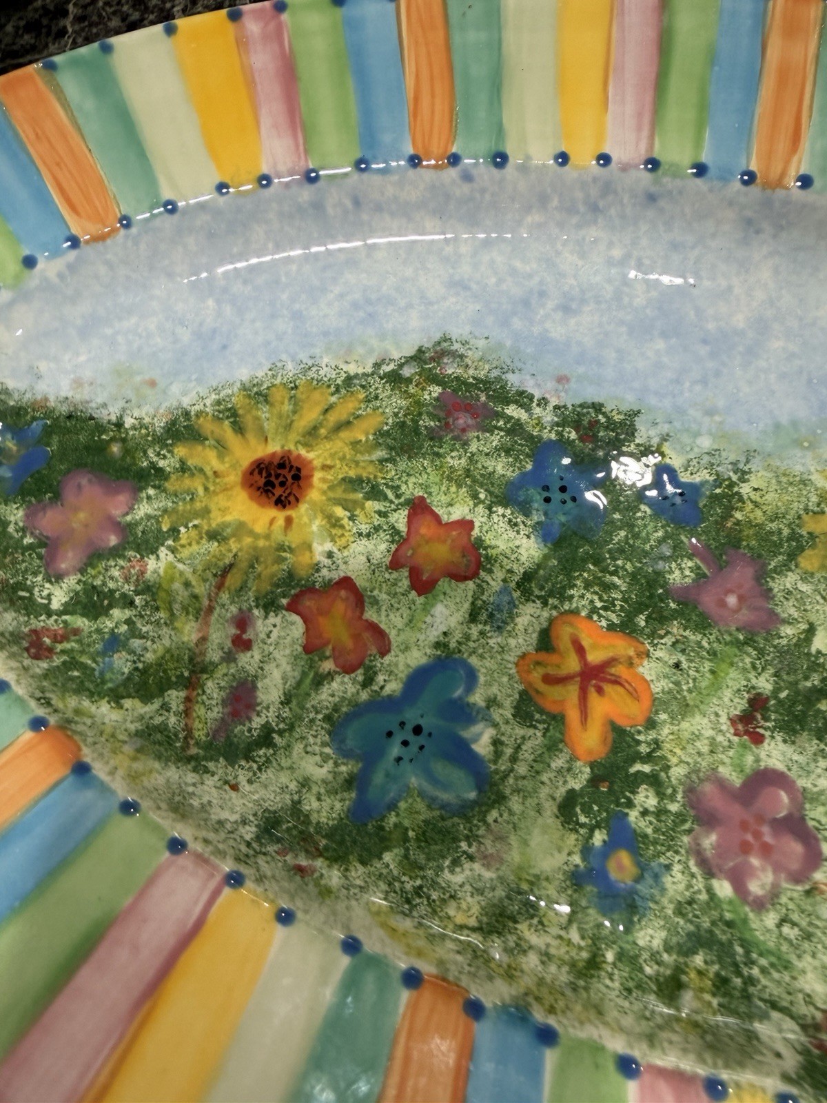 Beautiful Vintage Hand-painted tray By Marilee 1997 Beautiful Vintage Hand-painted tray By Marilee 1997