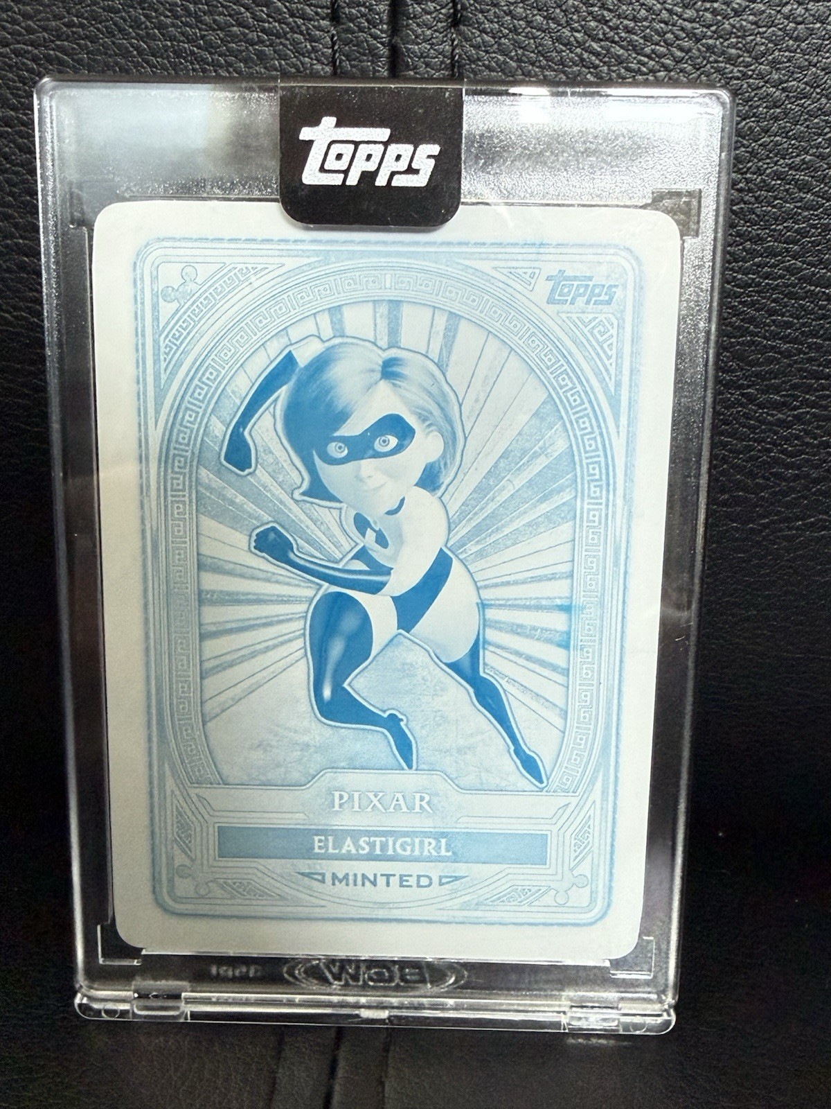 Elastigirl 2025 Topps Disney Mint Encased Cyan Printing Plate 1/1 #65