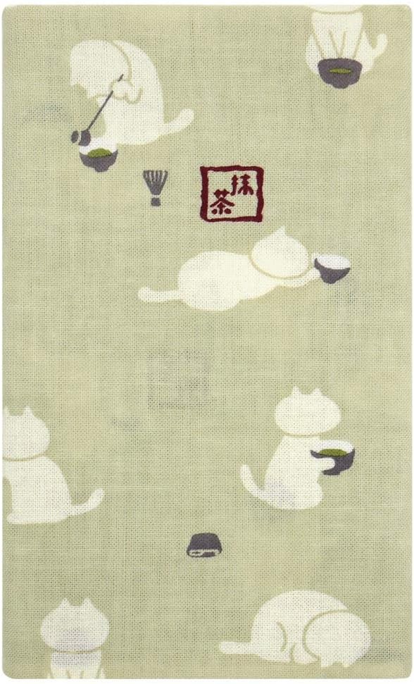 Hamamonyo Tenugui (Japanese hand towel) - Matcha Cat