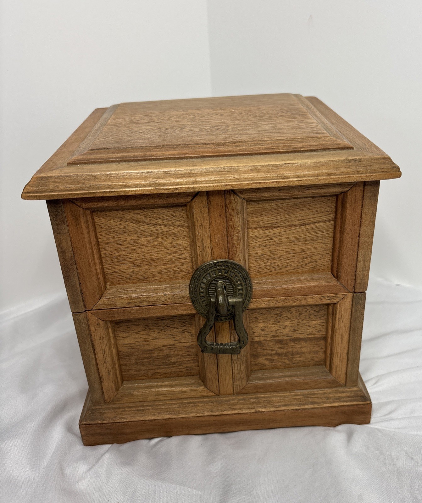 Vintage Wooden Storage Box Handle Tea Caddy Box Vintage Wooden Storage Box Handle Tea Caddy Box