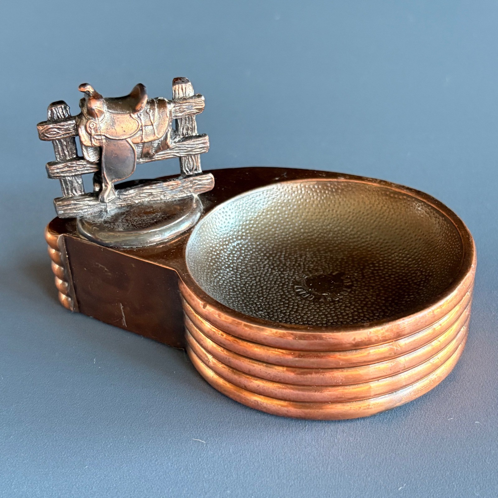 1940s Vintage Trophy Craft Saddle Trinket Tray | Copper | Rockabilly Deco 1950s