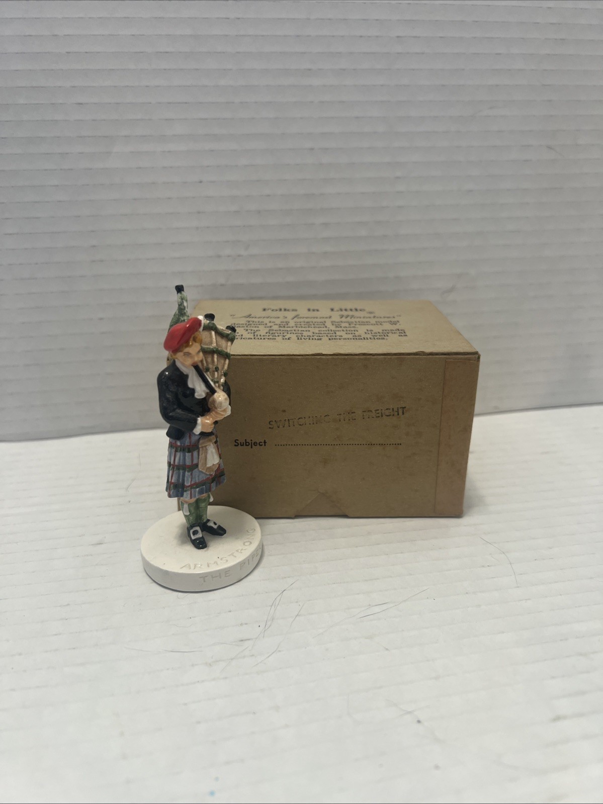 Vintage 1962 Sebastian Miniature The Piper - Armstrong\'s - 2318 w/Box - Signed