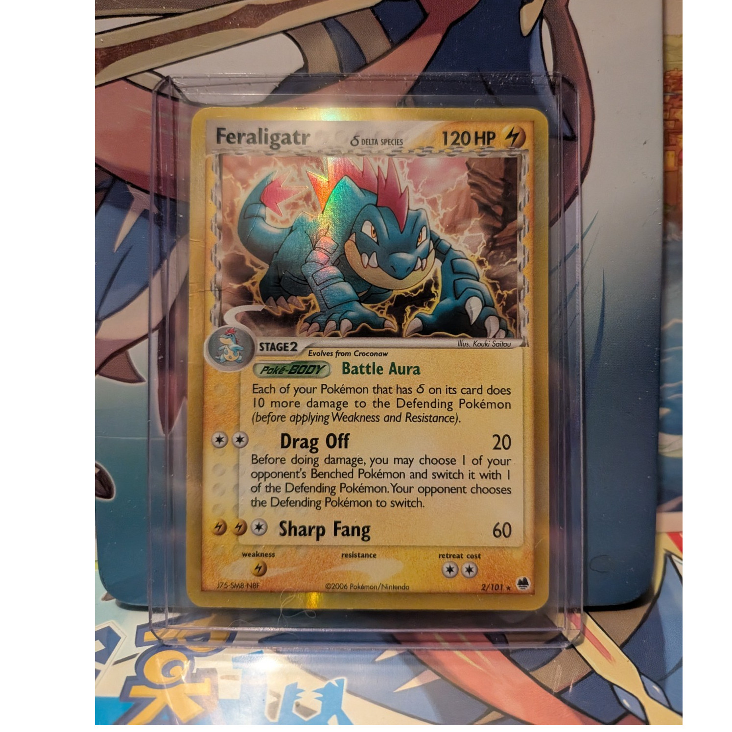 Pokémon TCG Feraligatr EX Dragon Frontiers 2/101 Delta Species Holo Rare 2006