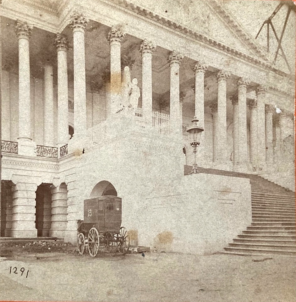 Rare 1865 Civil War Stereoview U.S. Capitol Wartime Construction Depot Anthony Rare 1865 Civil War Stereoview U.S. Capitol Wartime Construction Depot Anthony