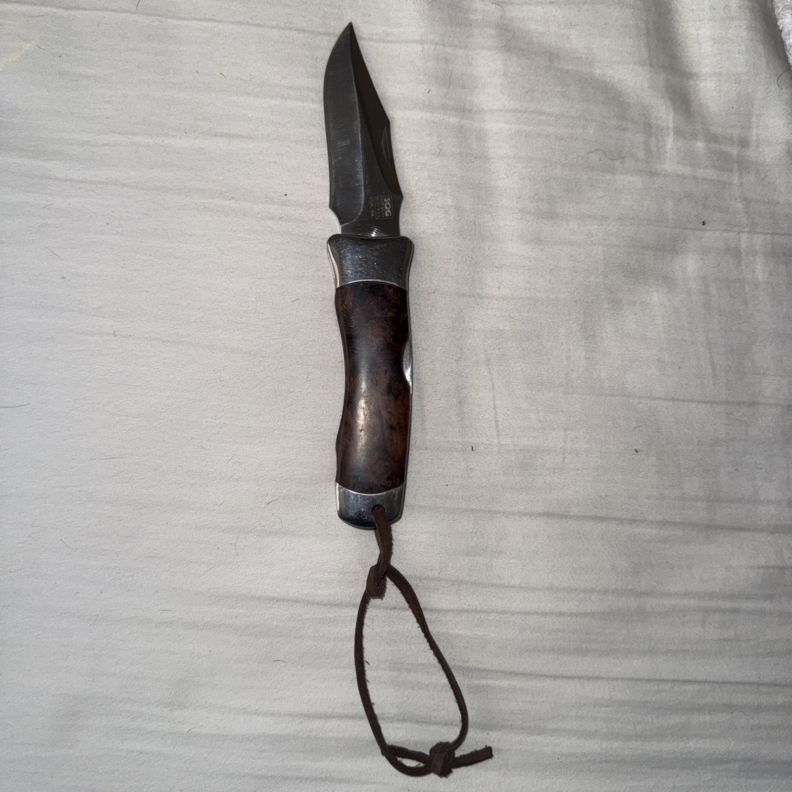 Vintage SOG Specialty Knives SEKI-JAPAN  with Sheath - Rubber Handle-