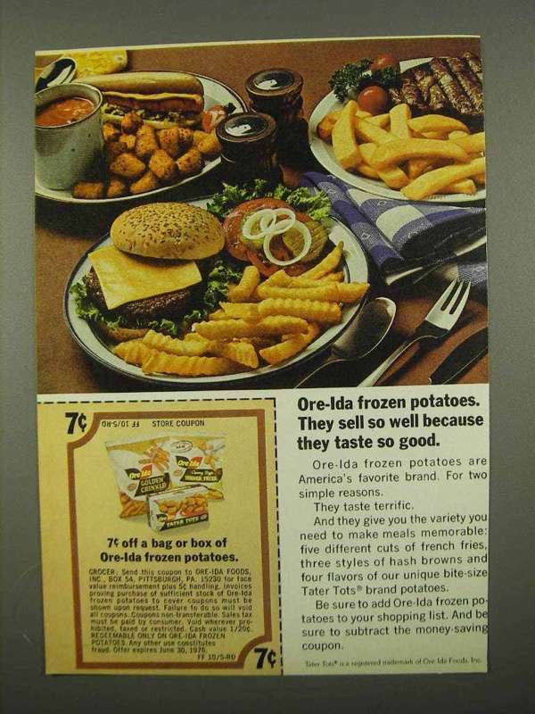 1975 Ore-Ida Frozen Potatoes Ad - Taste so Good