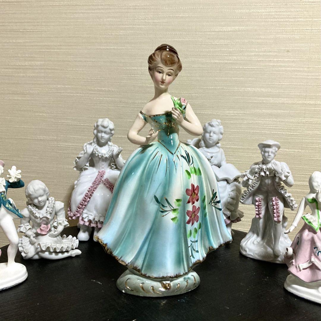 Vintage Doll Seto Novelty Showa Period Lady Ceramic Figurine