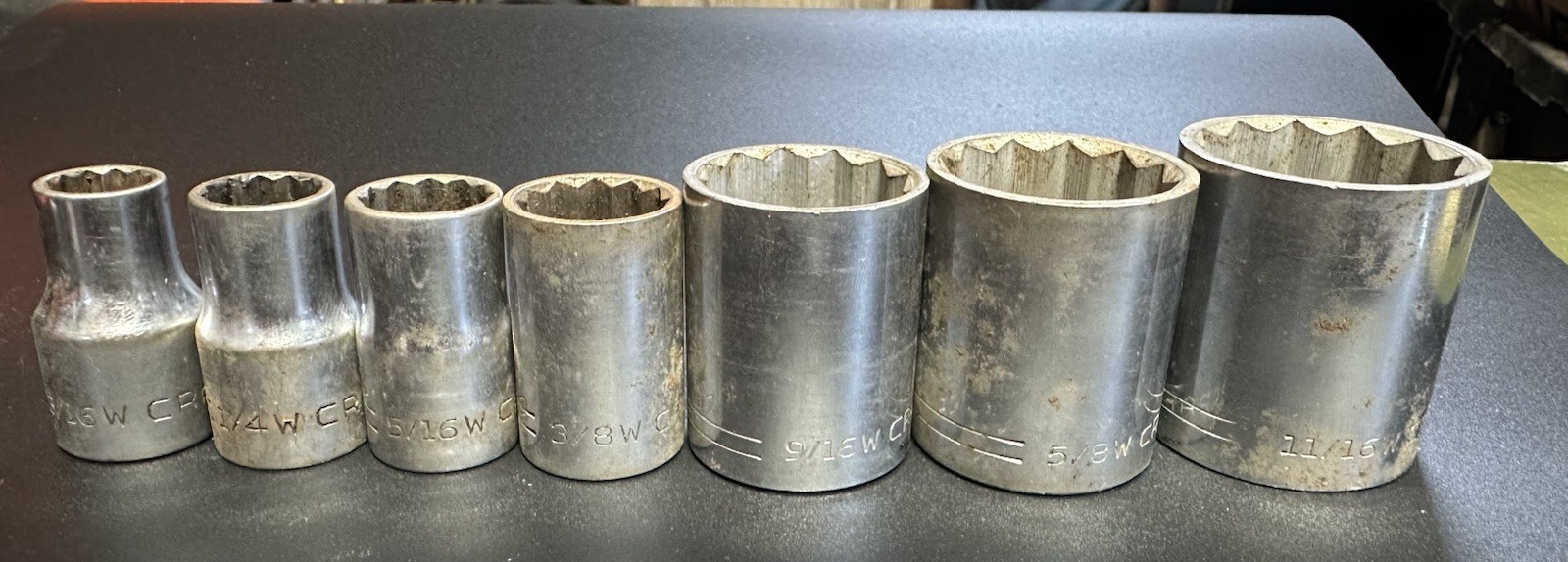 Craftsman British Standard Whitworth Socket Set incomplete Vintage 1960 1/2 inch